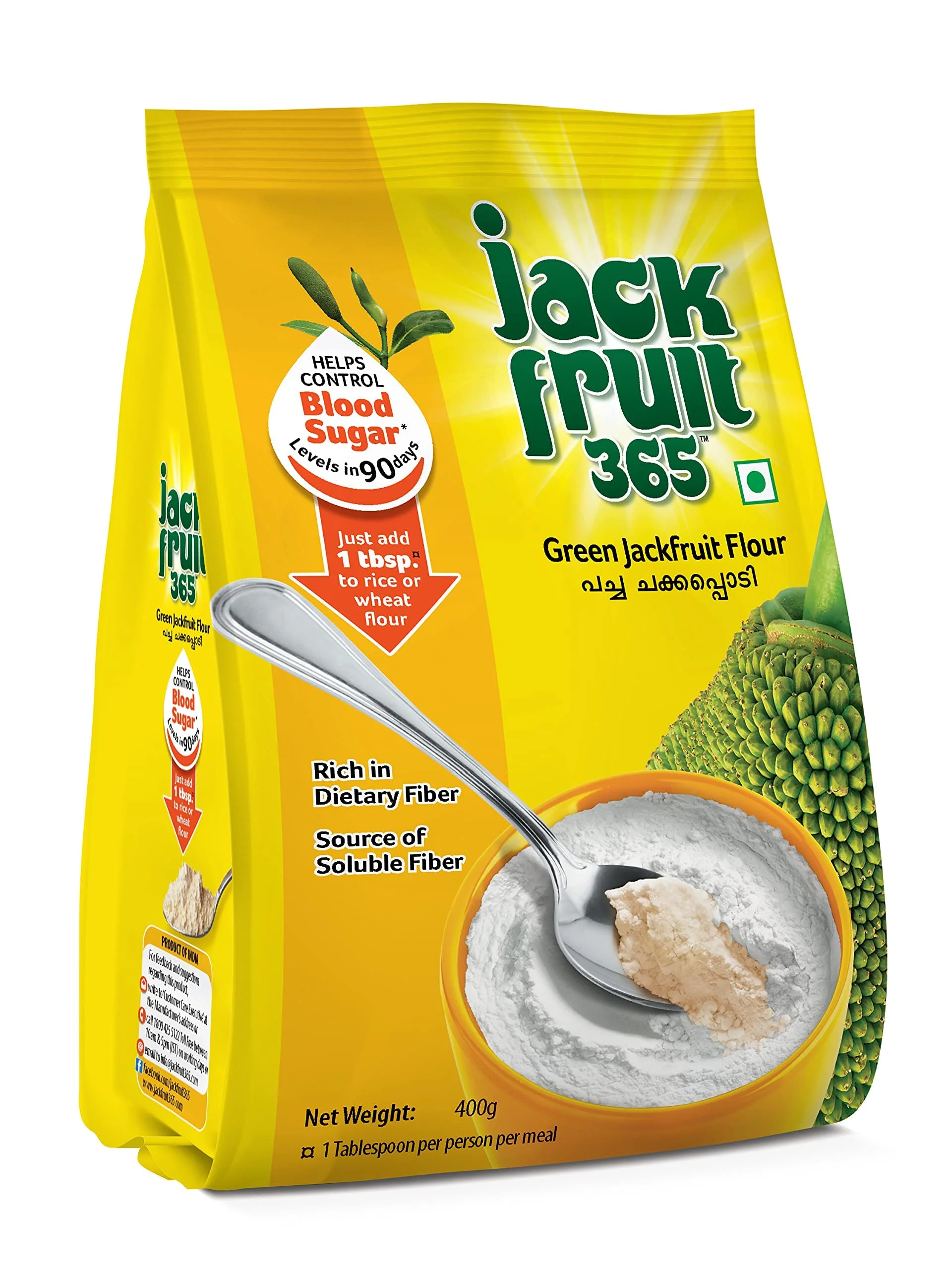 Jackfruit365 Green Jackfruit Flour-Helps Control Sugar- 400G