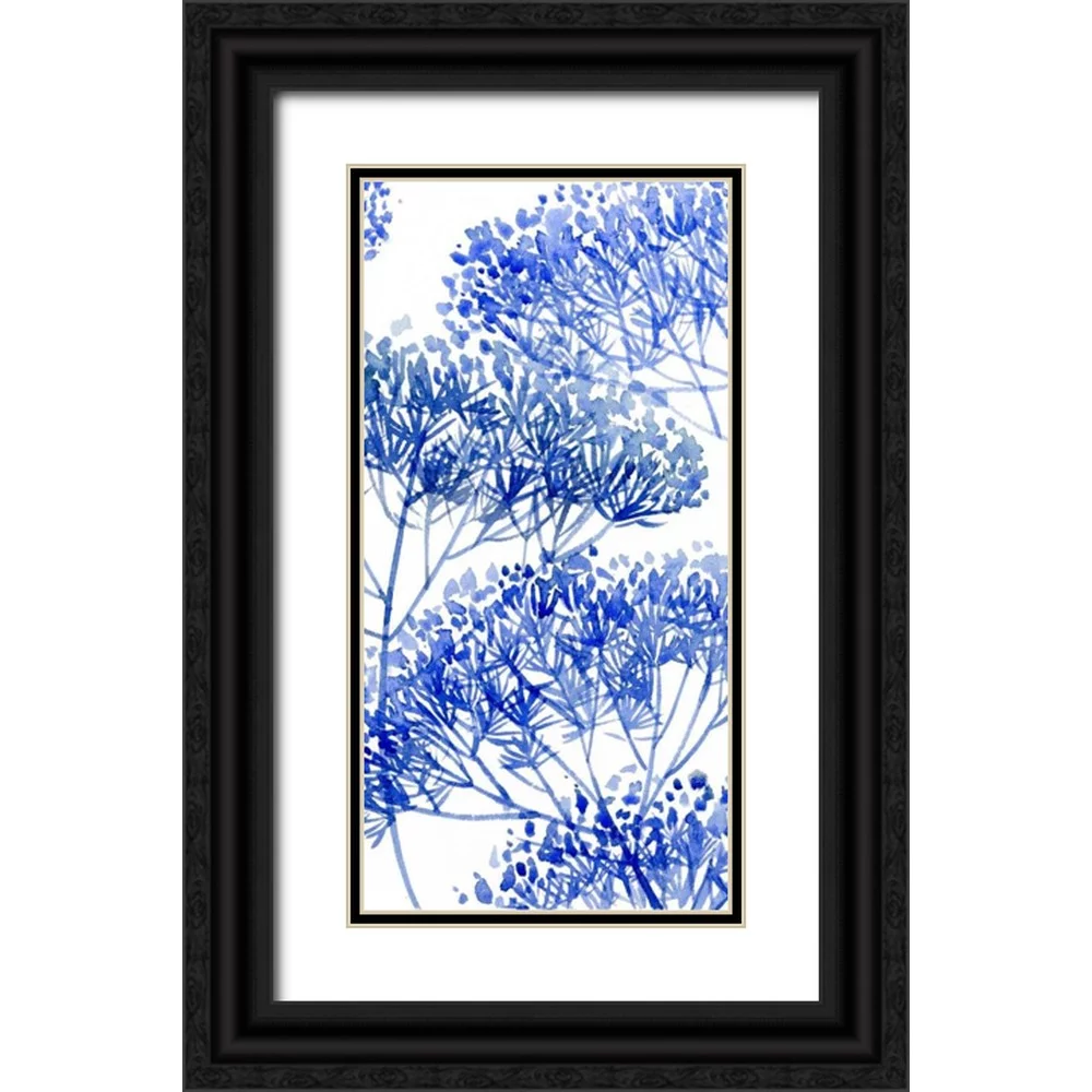 Wang, Melissa 14x24 Black Ornate Wood Framed with Double Matting Museum Art Print Titled - Little Sapling I