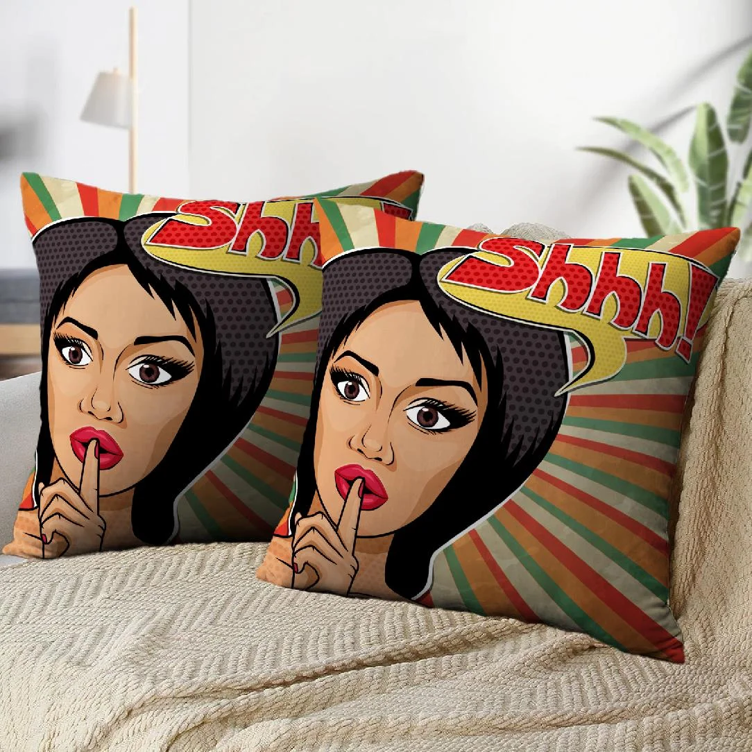 LALILO Throw Pillow Covers Pop Art African American Woman With Cushion Cover 18