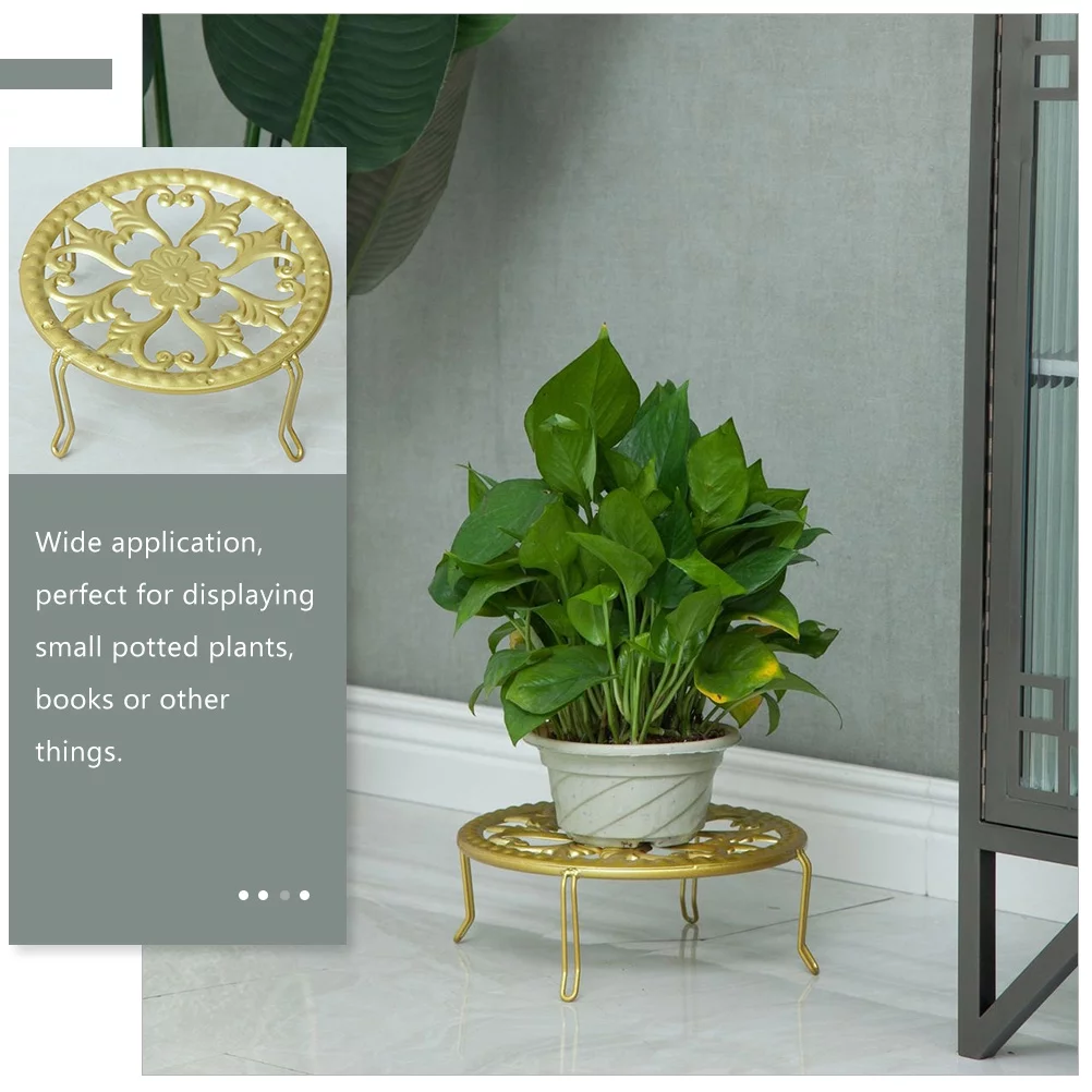Gongxipen Living Room Plant Pot Rack Iron Flowerpot Stand Tea Table Flowerpot Holder