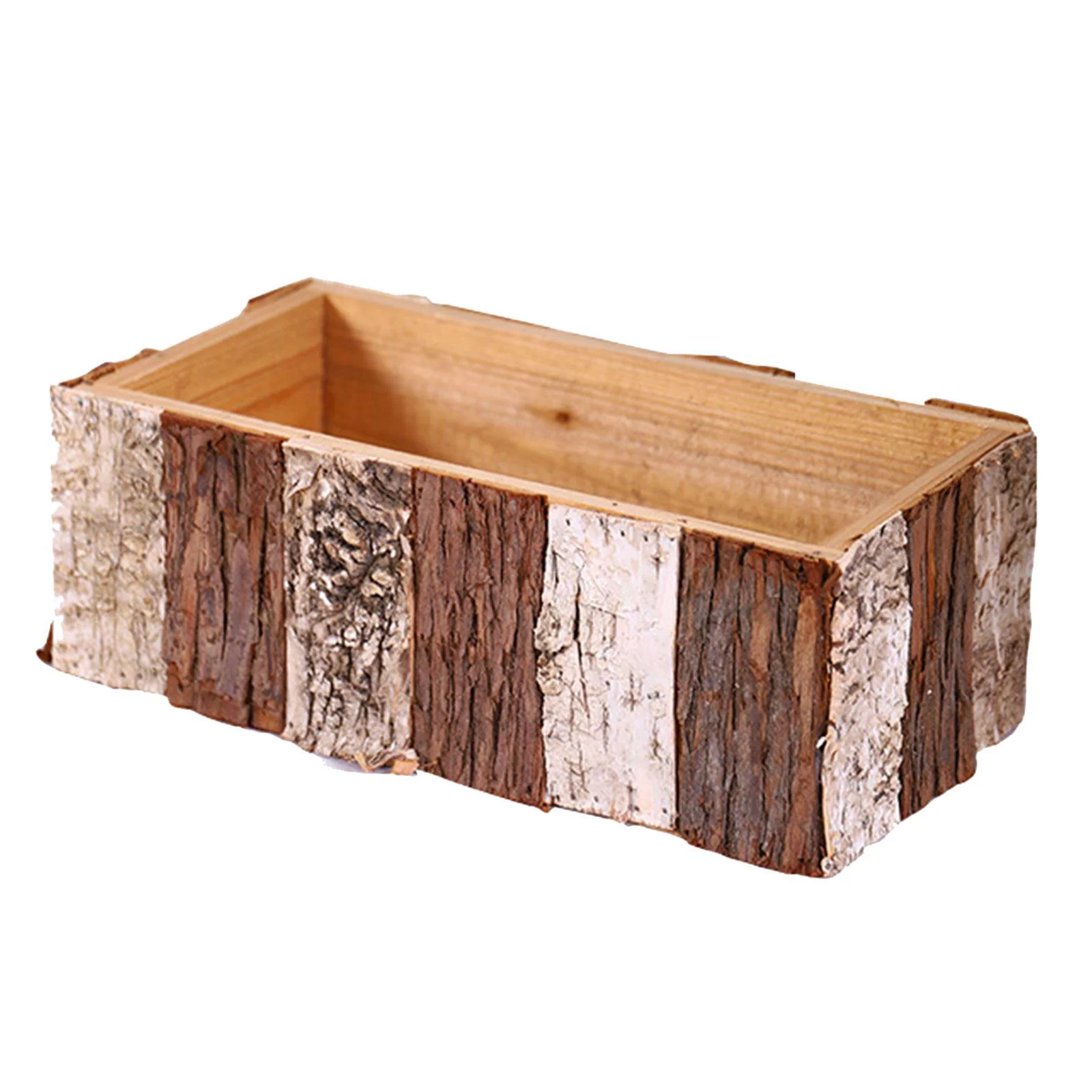 Outdoor Plants Flowers Pot Fake Tree Texture Rustic Decorative Box Vintage Plant