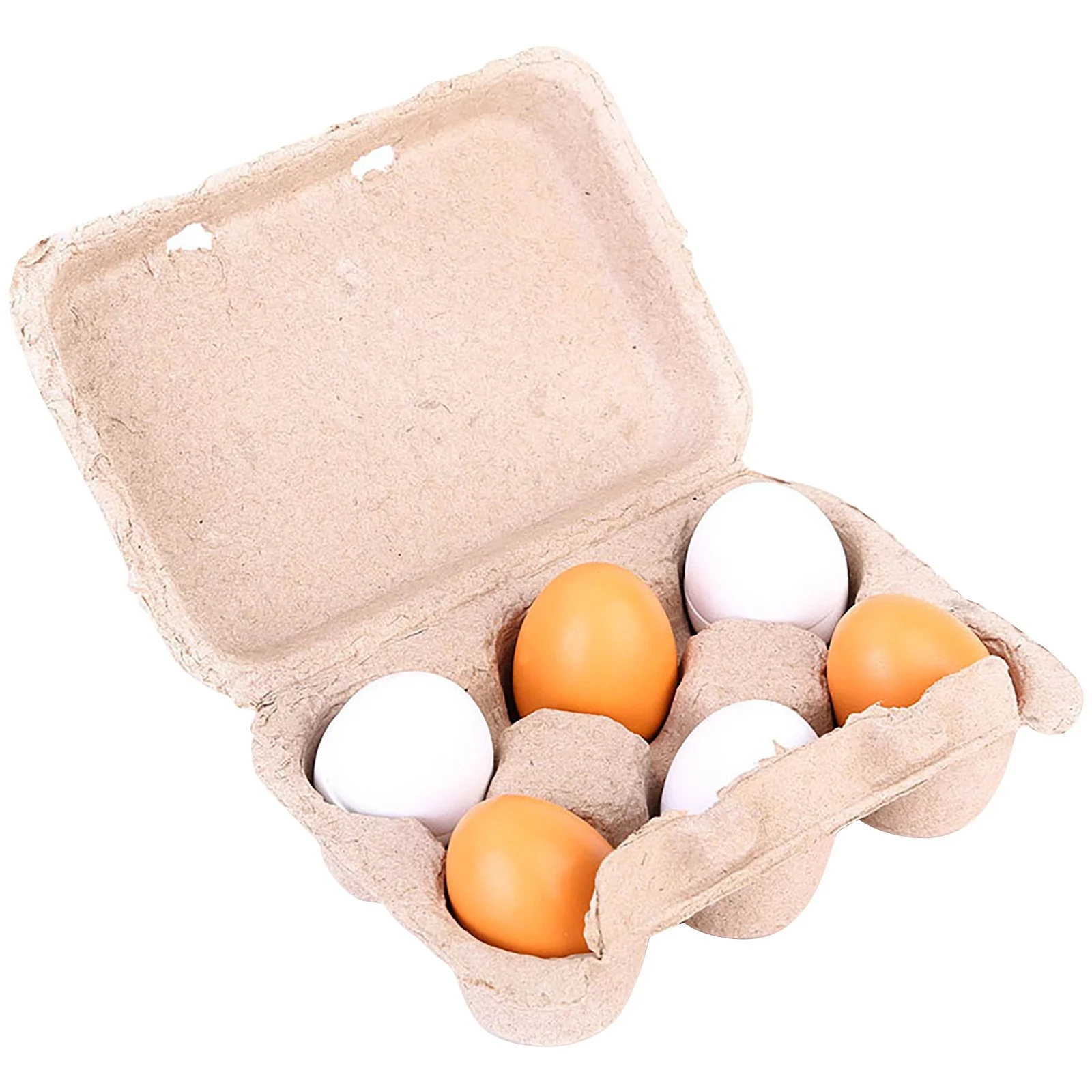 WalGRHFR Outdoor Water Toys for toddlers 1-3 Splash Pad 6 Wooden Egg Set Diy Toy Wooden Play House Game Early Education Egg