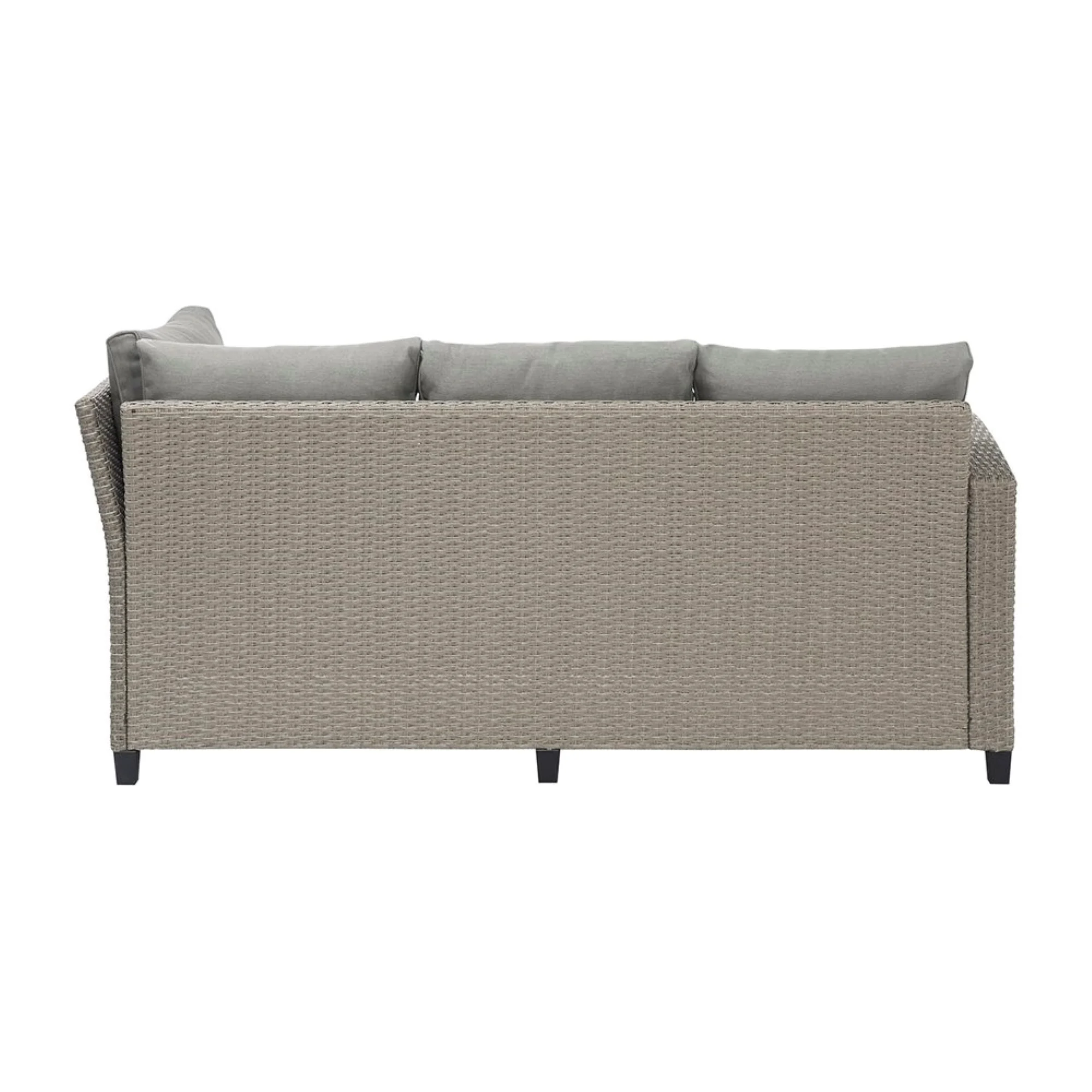 Progressive Furniture Bali 5-Piece Wicker / Rattan Seating & Table Set in Gray