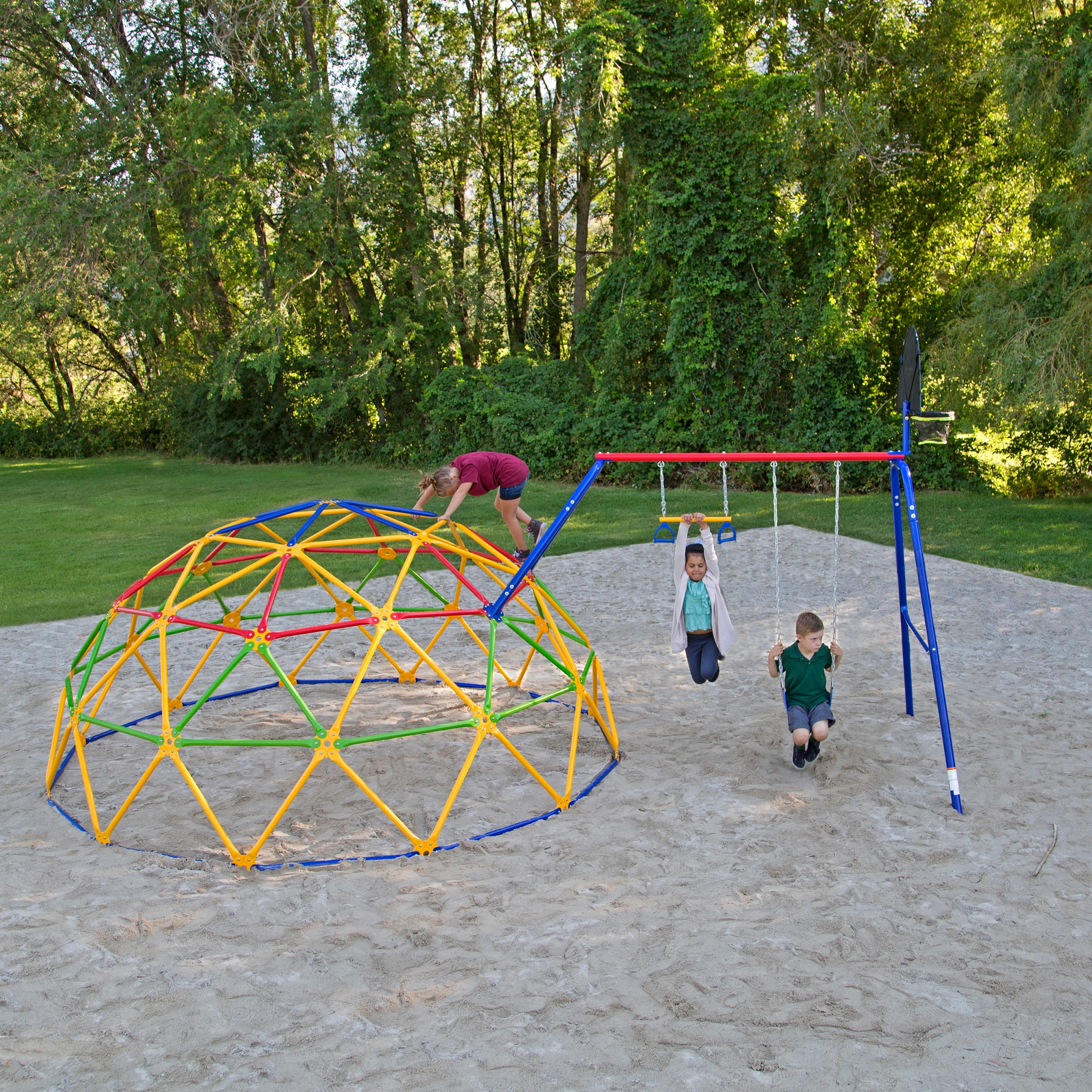 Skywalker Sports ActivPlay Geo Dome Climber with Swing Set