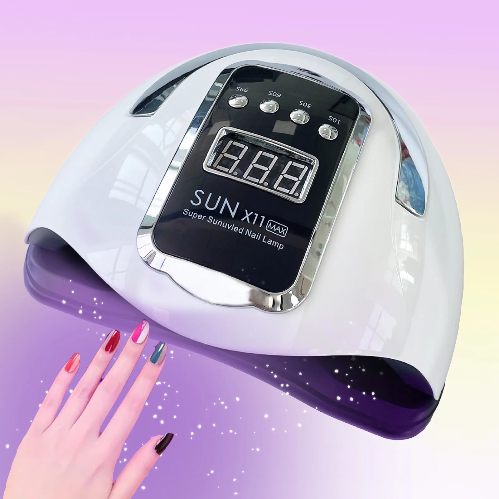 280W UV LED Nail Lamp, Nail Dryer for Gel Polish, 4 Timers UV Nail Lamp Professional Nail Light, 66Pcs Lamp Beads and  LCD Touch Display Screen Automatic Sensor(White)