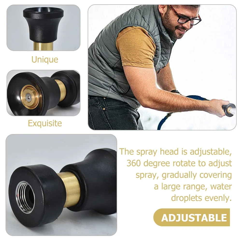 Water Hose Nozzle Sprinkler Garden Fire Sprayer Irrigation Emitters Zinc Alloy Plastic 360 Degree