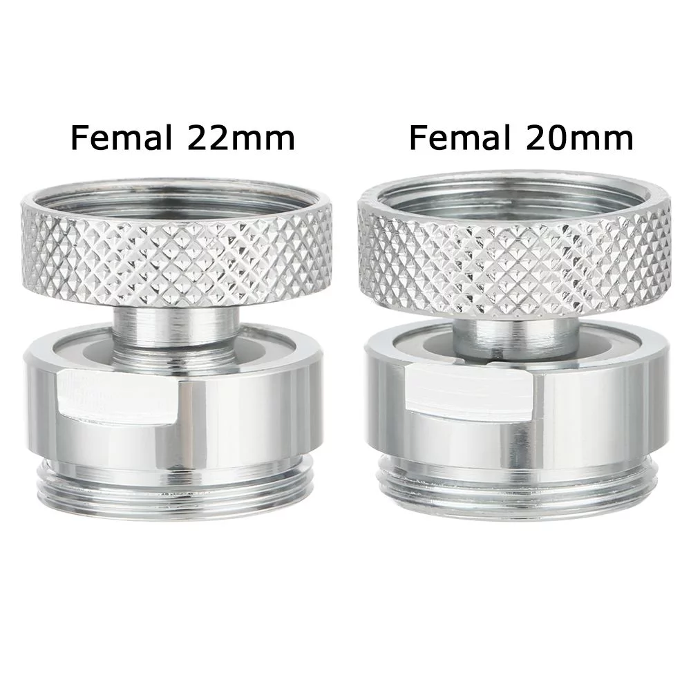 New Connect Garden Hose Kitchen Faucet Fittings Faucet Adapter 360 Degree Adjustable Tap Aerator Connector Swivel Aerator Adapter FEMAL 20MM