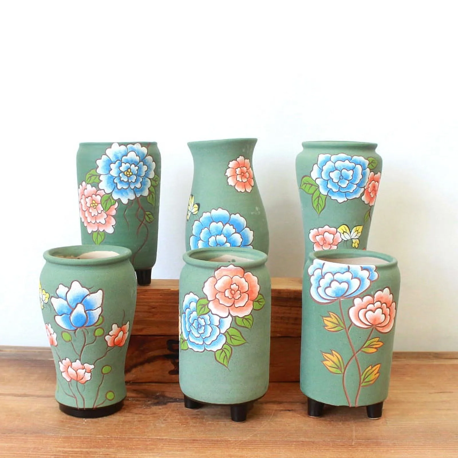 Ceramic Succulent Old Stump Planter - Hand-Painted Ceramic Planter - Succulent Pot