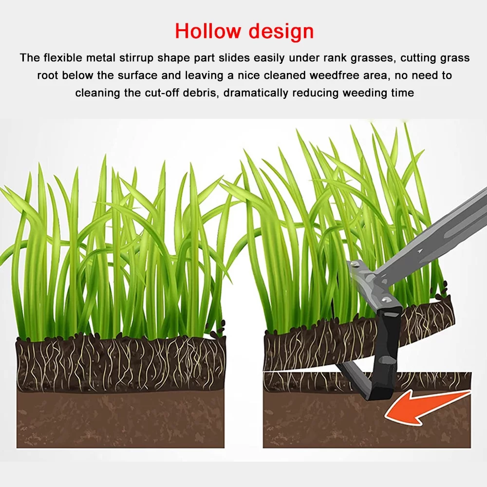 Apexeon Handheld Stainless Steel Weeding Hoe, Ideal Tool for Efficient Weed Removal in Agriculture