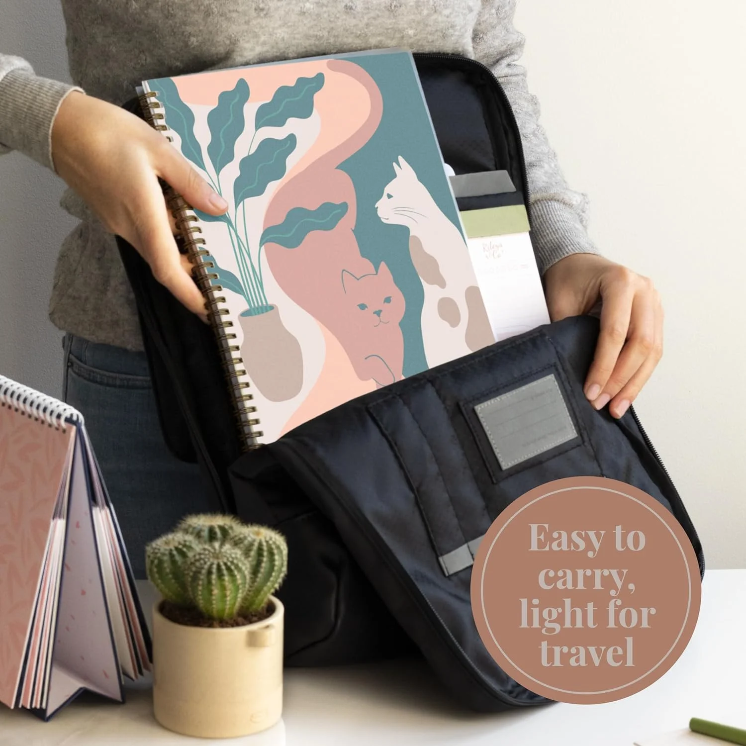 Rileys & Co 2024 Annual Weekly Planner - Cat Weekly & Monthly Planner (8.5 x 11 inches)