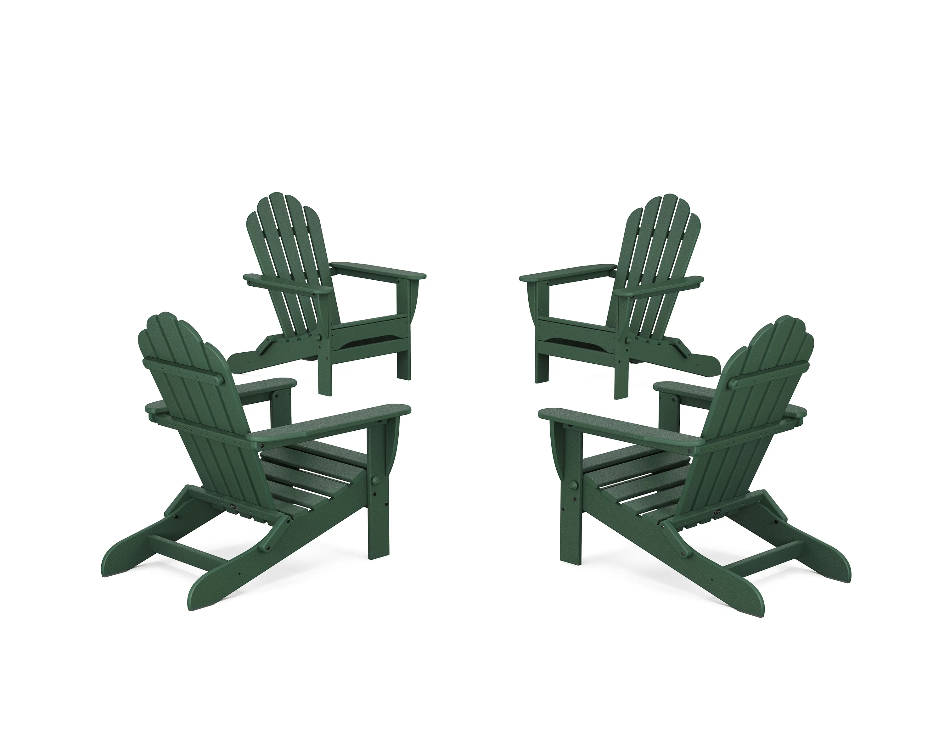Trex® Outdoor Furniture™ 4-Piece Monterey Bay Folding Adirondack Chair Conversation Set in Rainforest Canopy