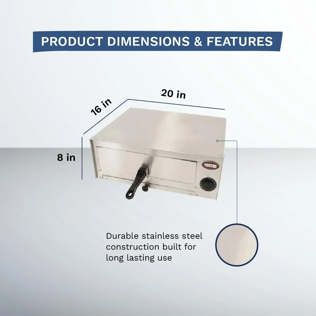 Kratos 29M-004 - Countertop Electric Pizza Oven - Fits Pizzas up to 12