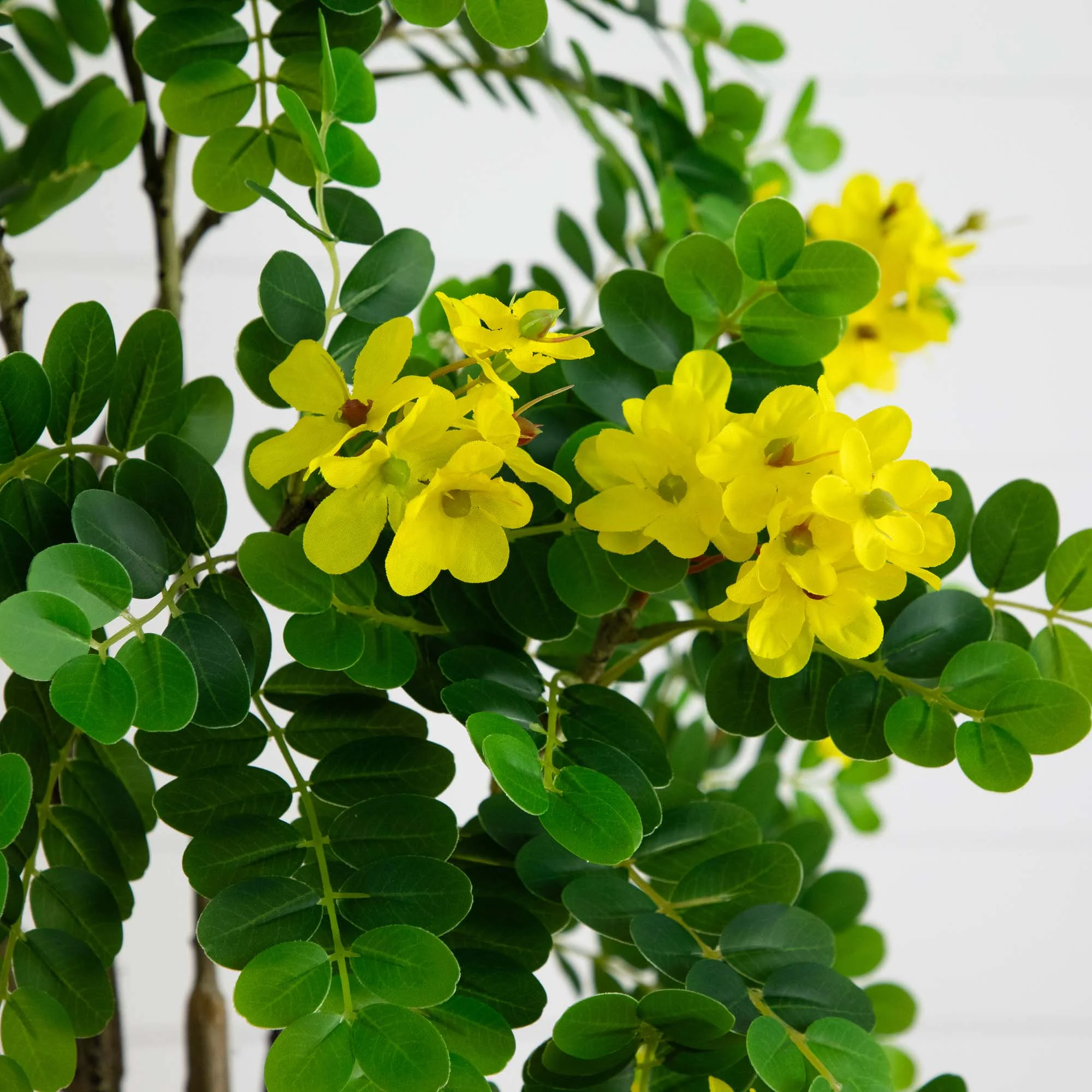 Nearly Natural 6ft. Artificial Flowering Citrus Tree with Real Touch Leaves