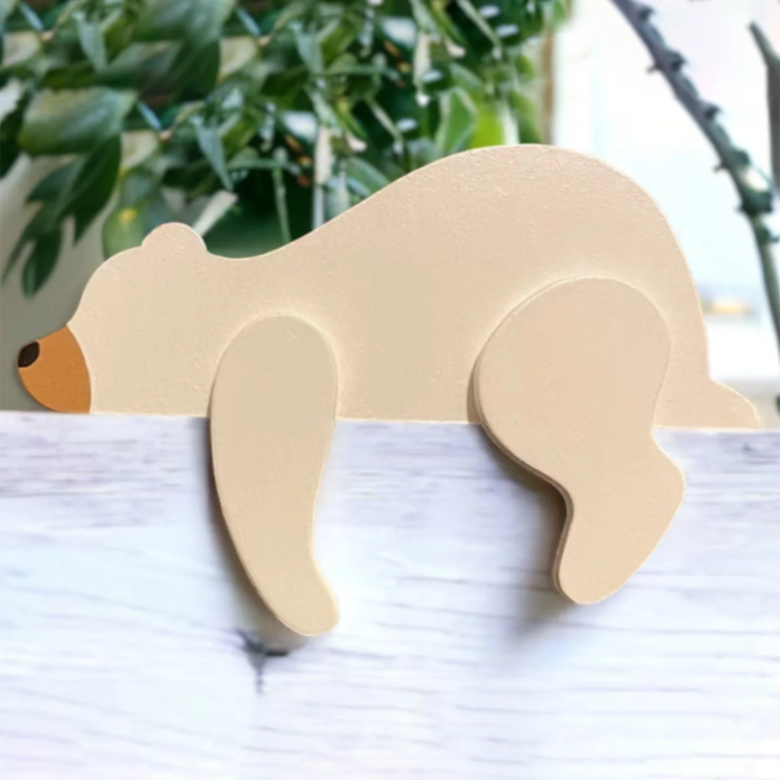 SIfdSeng Animal Decor Bear Craft Handmade Black Brown White Bear Silhouette Animal Decor for Fireplace Bookshelf Desk 4th of July Outdoor Decorations for Party Gifts for Fathers Day