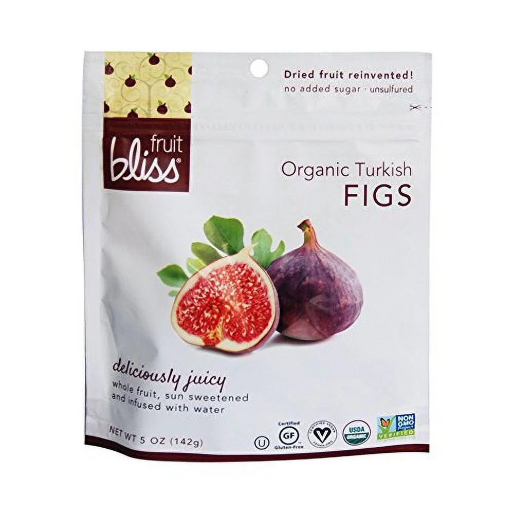Fruit Bliss Organic Figs Snacks 5 oz. (Case of 6)+ free shipping