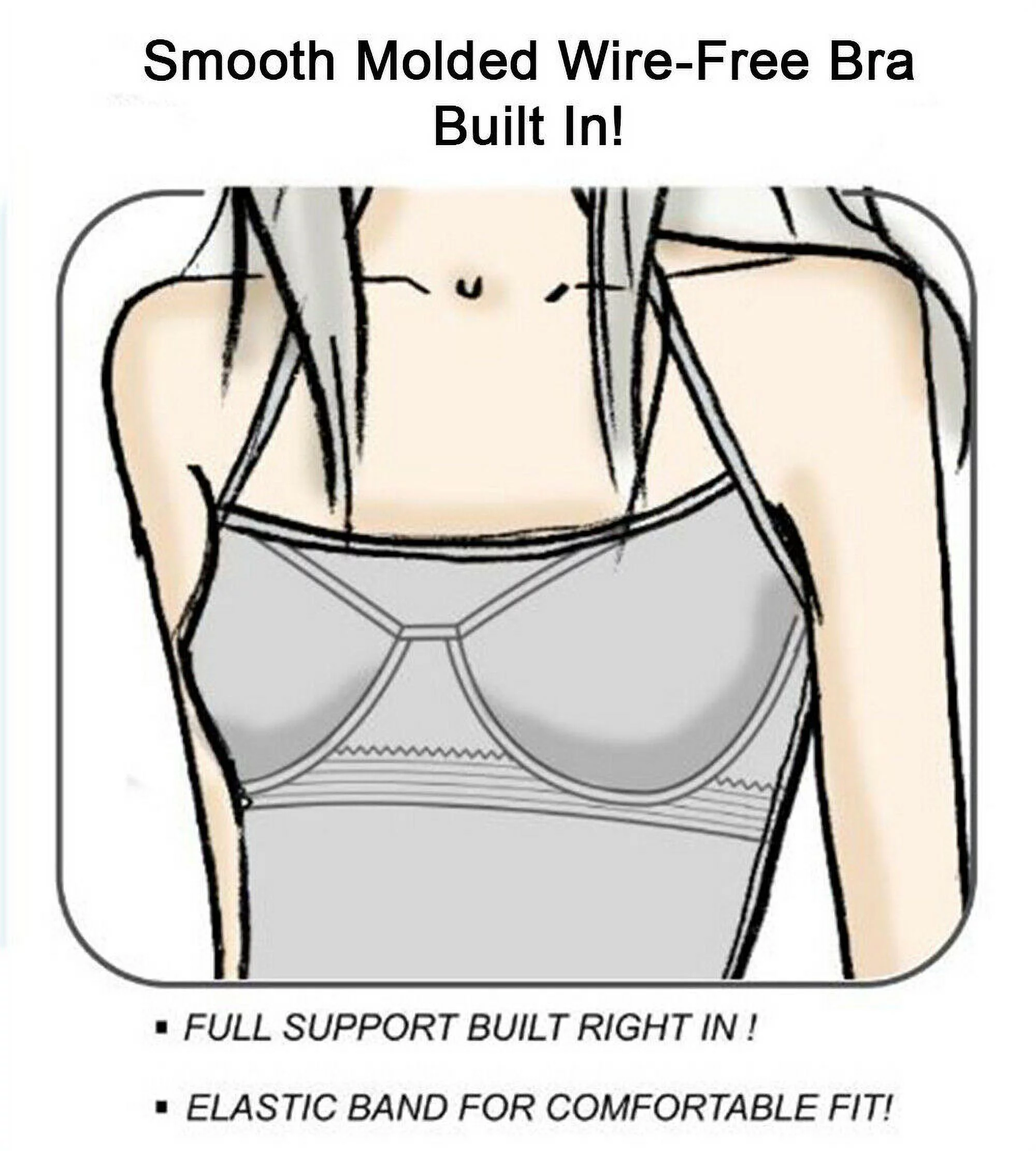 Alessandra B Wire-Free Molded Cup Tank Top