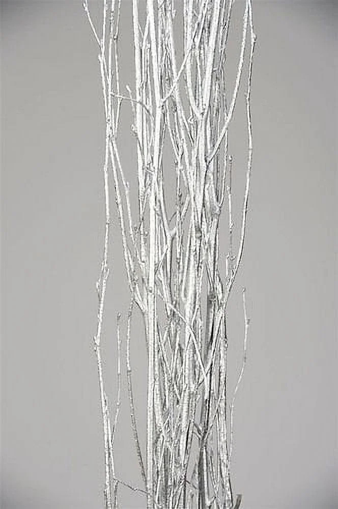 Silver Glittered Birch Branches Single Bunch
