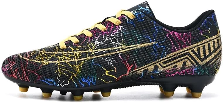 Kid's Soccer Shoes Boy's Girl's Football Cleats Comfort Soccer Boots Lightweight Breathable Shoes Professional Low Top Good Leather Rubber Non-Slip Front Tie Football