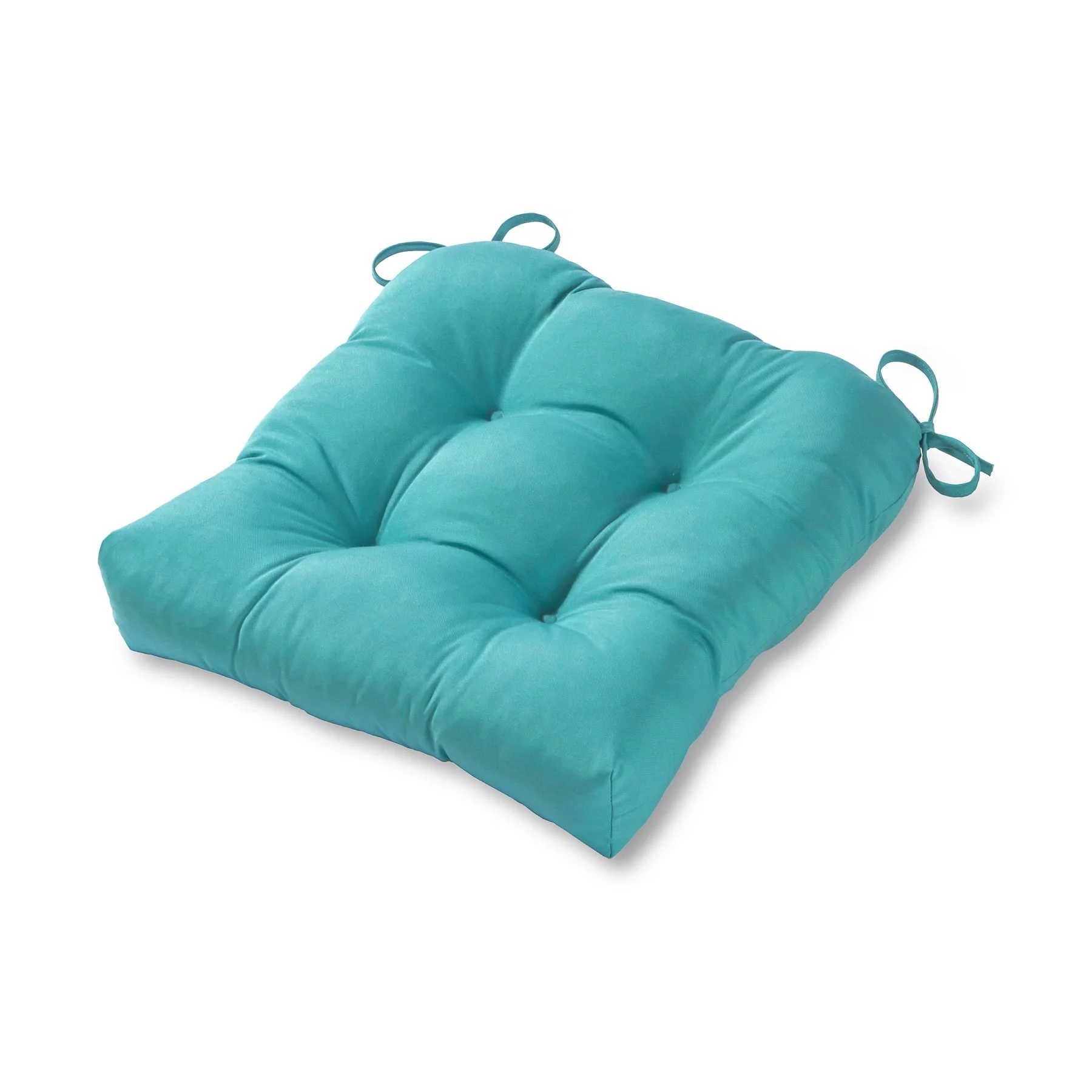 Greendale Home Fashions Solid Color 20-inch Square Outdoor Chair Cushion by  - 20w x 20l Teal