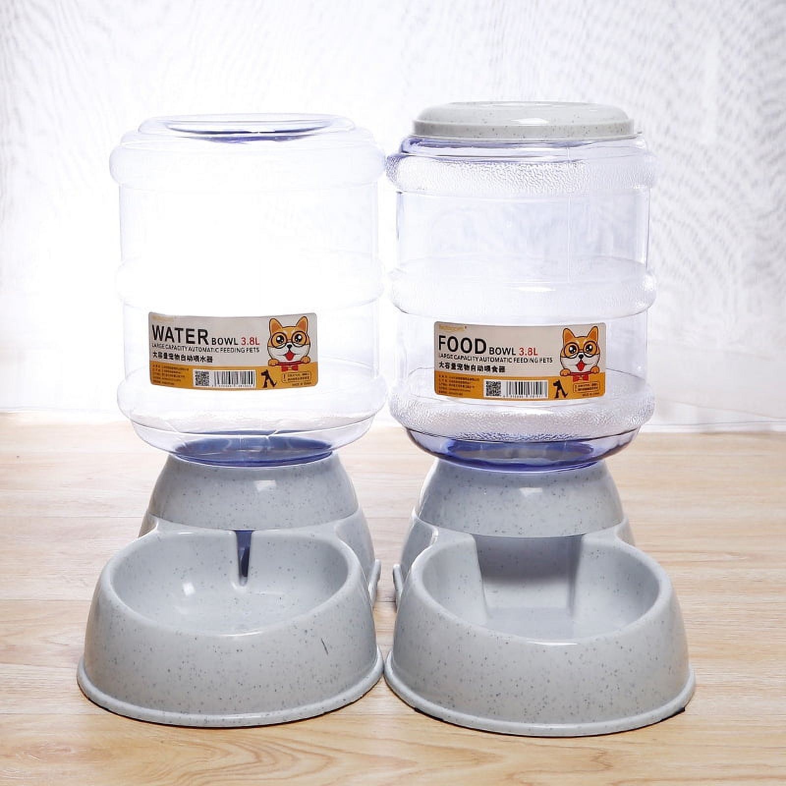 3.8L Gravity Pet Water Dispenser Cat Automatic Feeder Plastic Dog Bottle Water Fountain Food Water Dispenser Cats Feeding Bowl