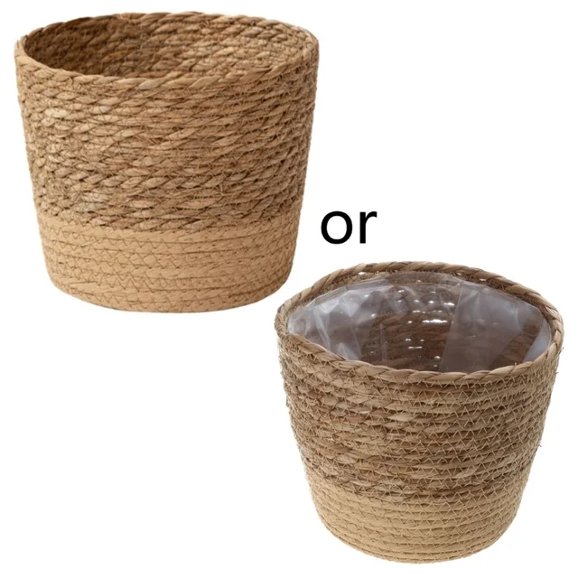 Beautiful Handwoven Indoor Plant Basket - Handcrafted Woven Basket Planter for Plants - Unique Plant Baskets for Home Decor and Gardening