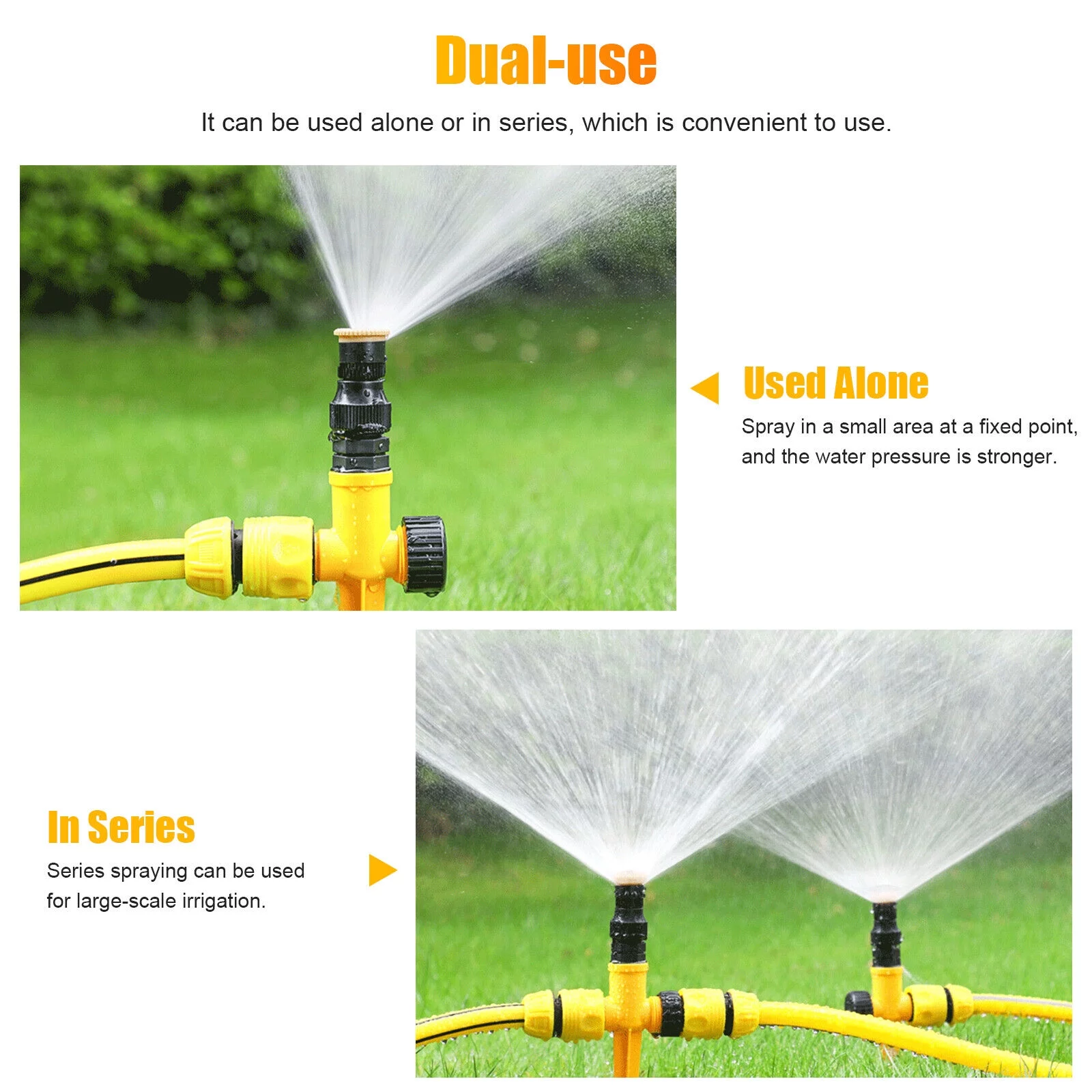 1-4x 360° Garden Lawn Sprinkler System Automatic Grass Watering Spray Irrigation