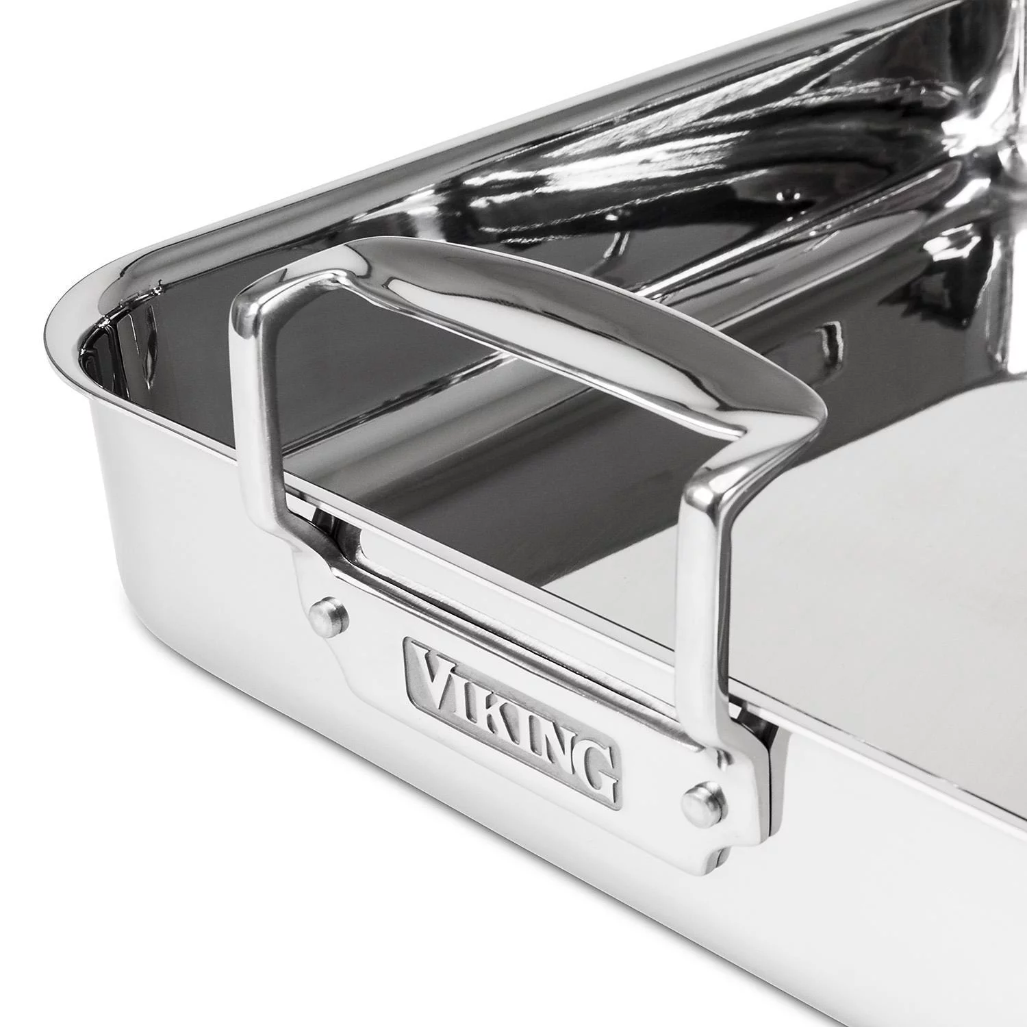 Viking 3-Ply Clad Stainless Steel Roaster with Rack and 2pc Carving Set