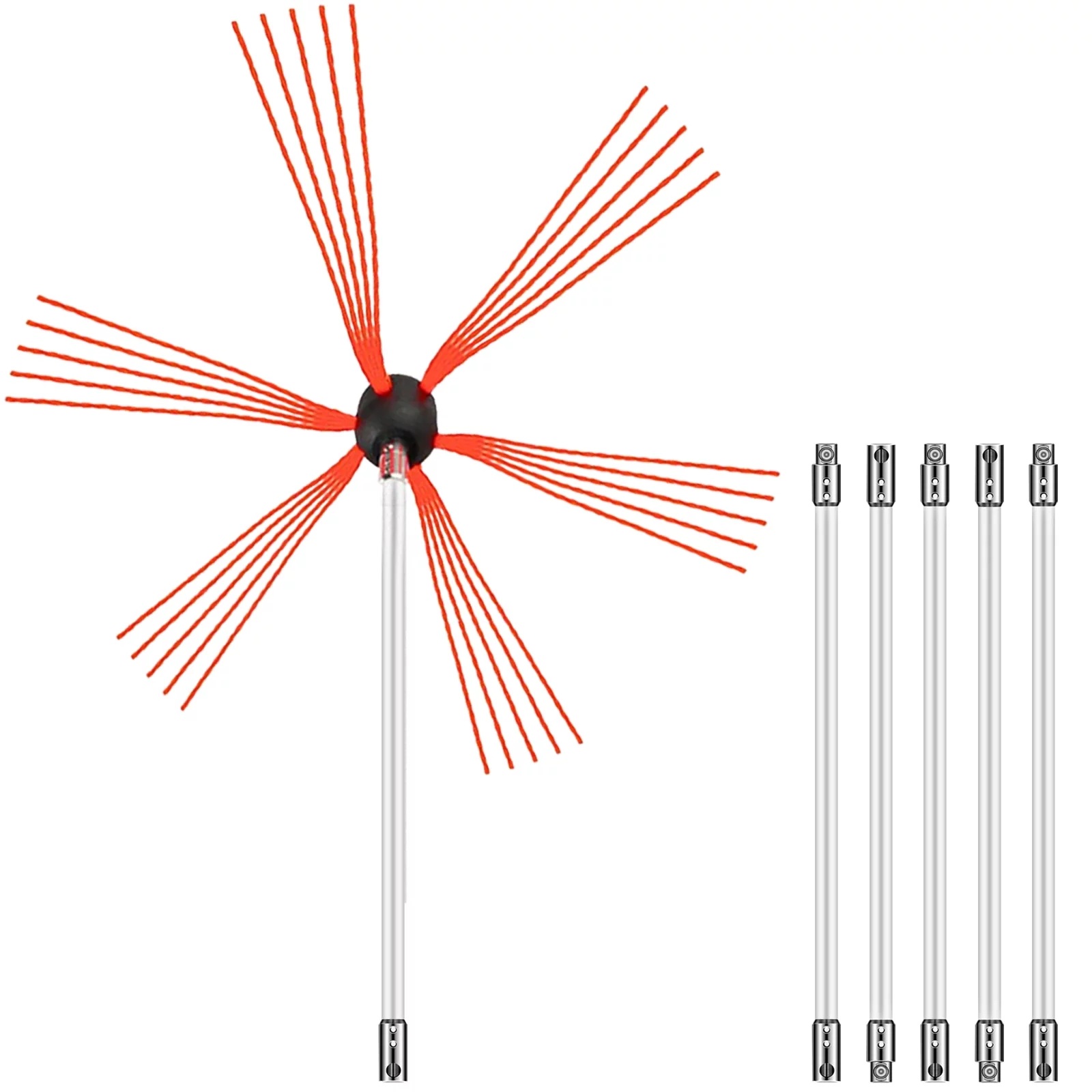 BENTISM Chimney Sweep Kit Chimney Cleaning Kit 20FT Sooteater Chimney Cleaning Kit