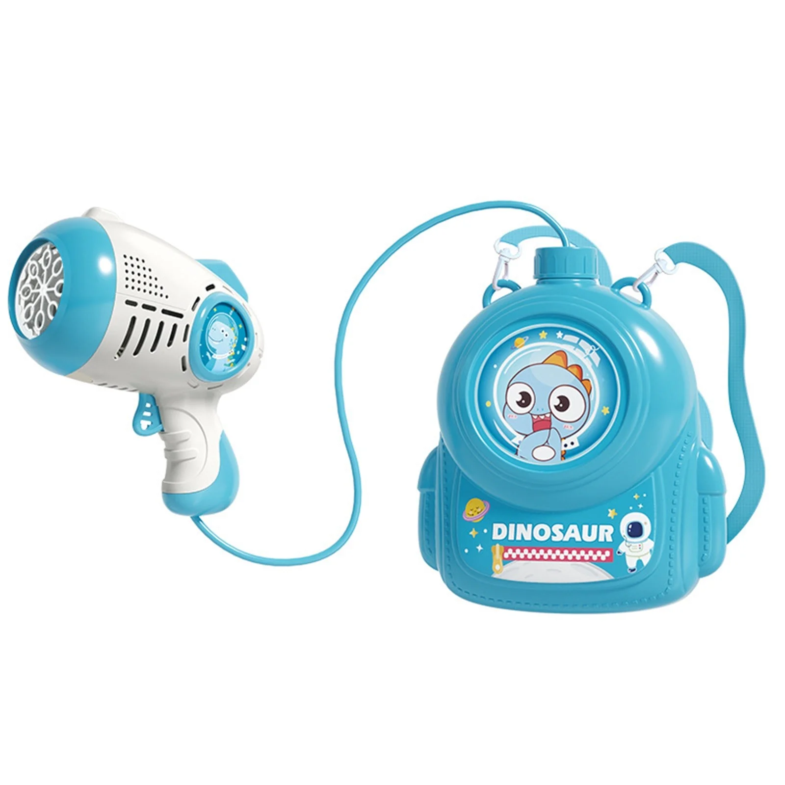 pdqouc Summer Children's Dinosaur Backpack Bubble Machine Double Shoulder Multi Hole Fully Automatic Large Capacity Handheld Space Bubble 200ml Little Children Outdoor Toys Gifts