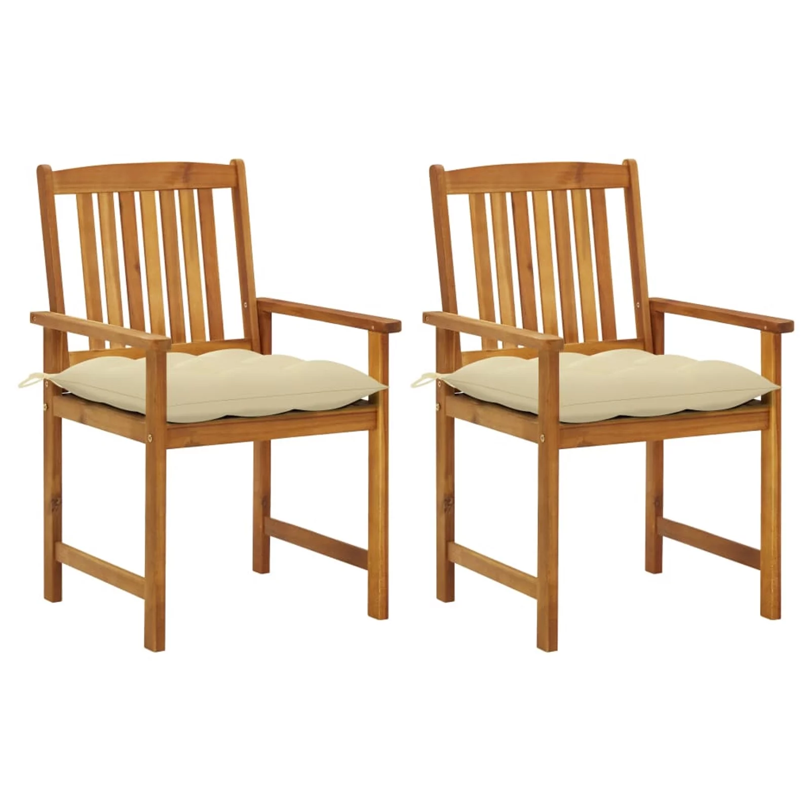 Irfora Patio Chairs with Cushions 2 pcs Solid Acacia Wood