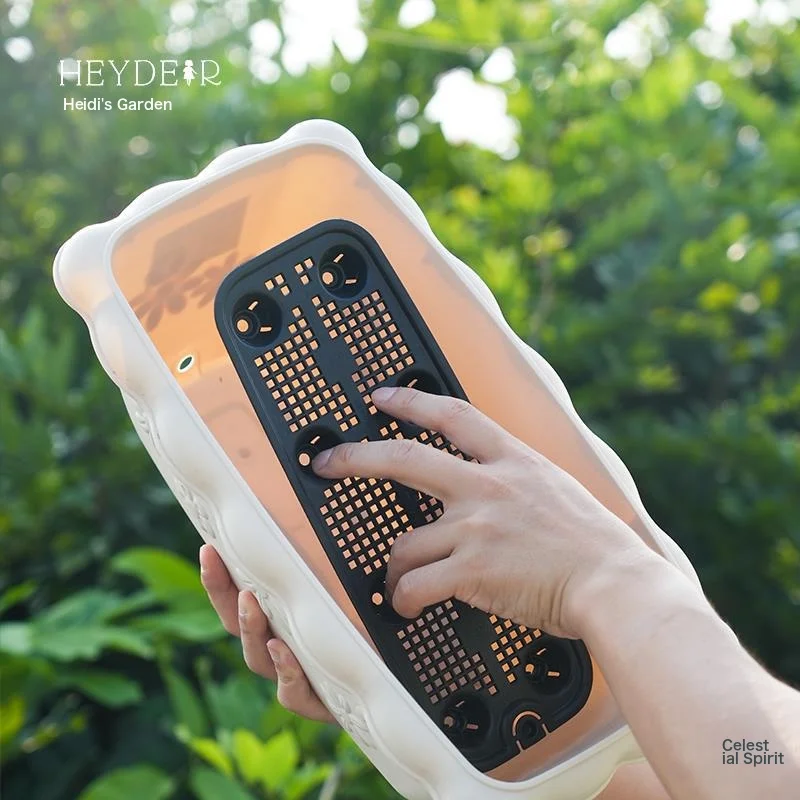 Elysee Pattern Flower Pot Bashing Courtyard Balcony Green Flower Pot Potted Plants Durable Beauty View Long Basin Long Pot Holder 550 Shallow Meters In Three Medium-Resin