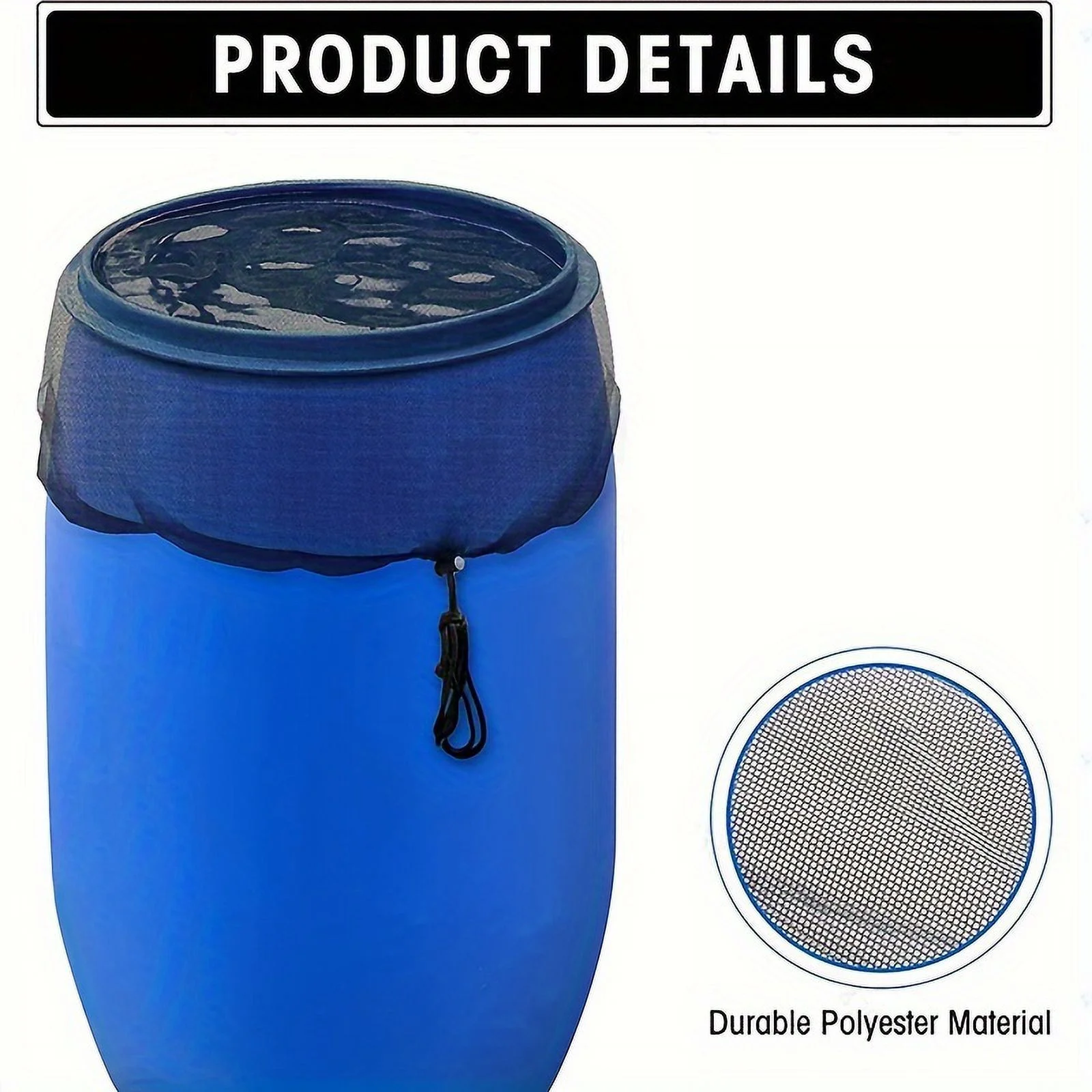 2pcs, Durable Mesh Rain Barrel Cover with Drawstring - Protects Water Collection Buckets from Debris and Pests - 23.62 Inches - Ideal for Outdoor Use