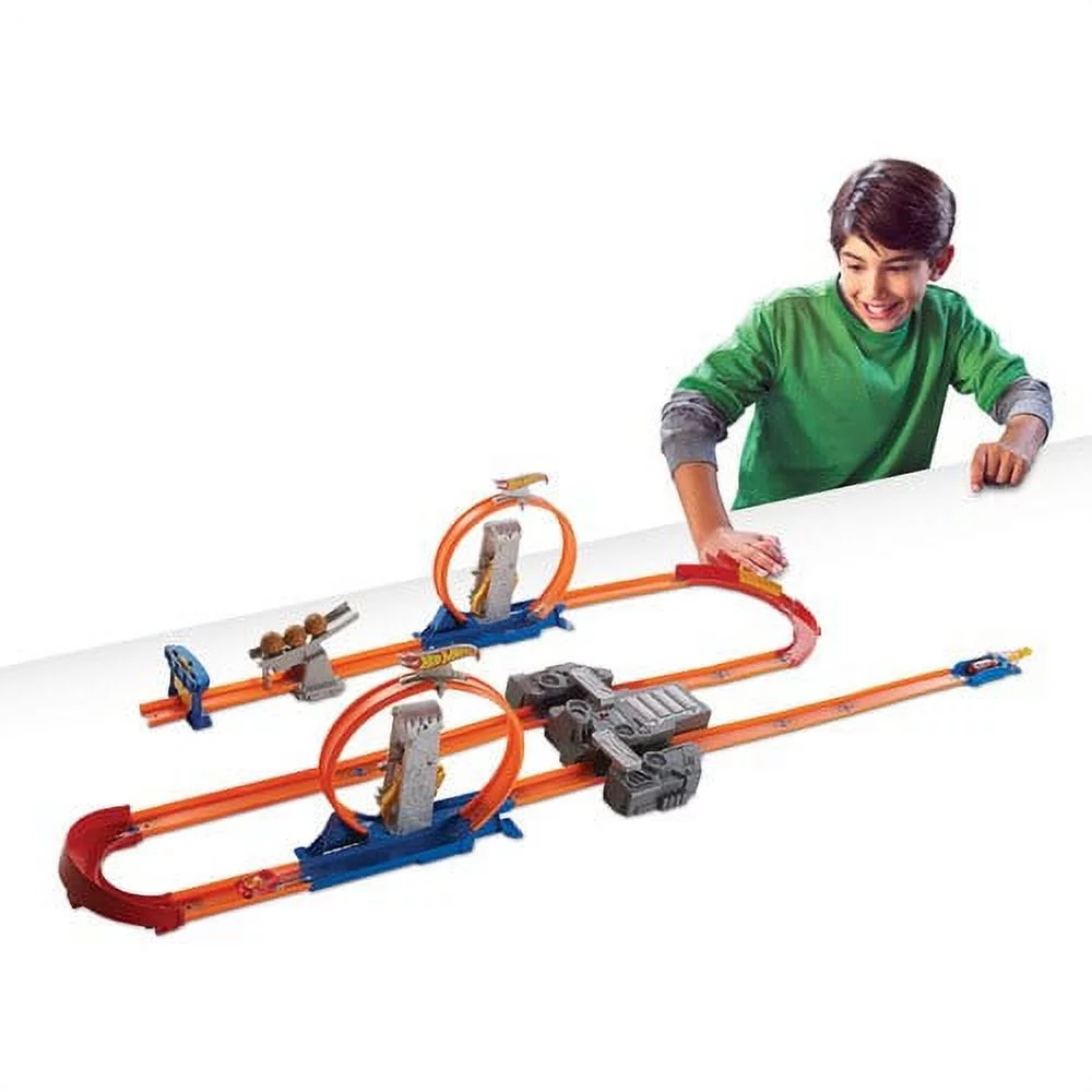 Hot Wheels Track Builder Total Turbo Takeover Track Set, Toy for Kids