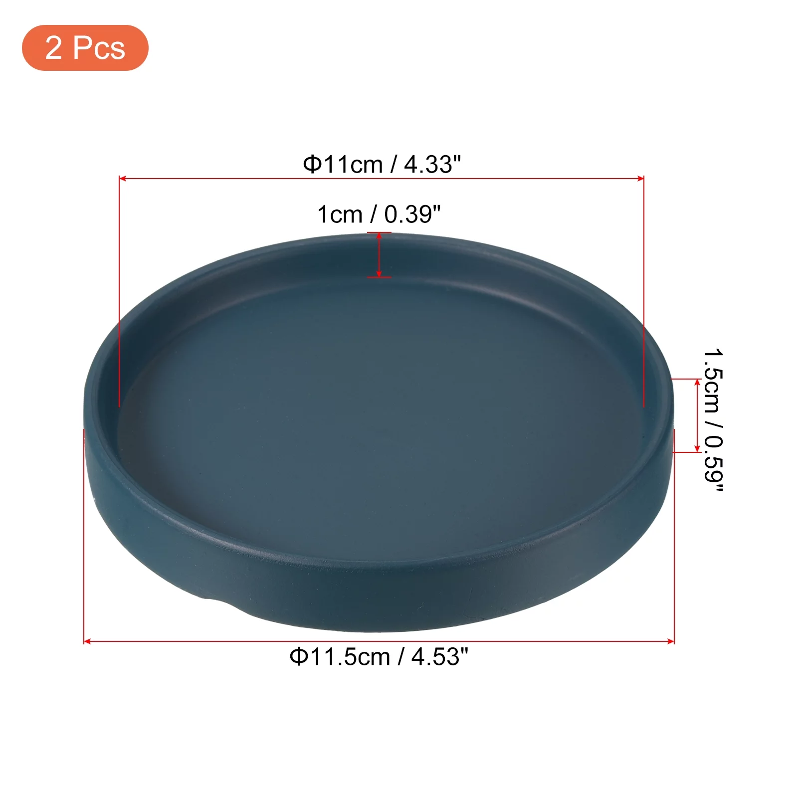 Unique Bargains Ceramic Round Planter Saucer Flower Pot Drip Tray Coaster, 2 Pack