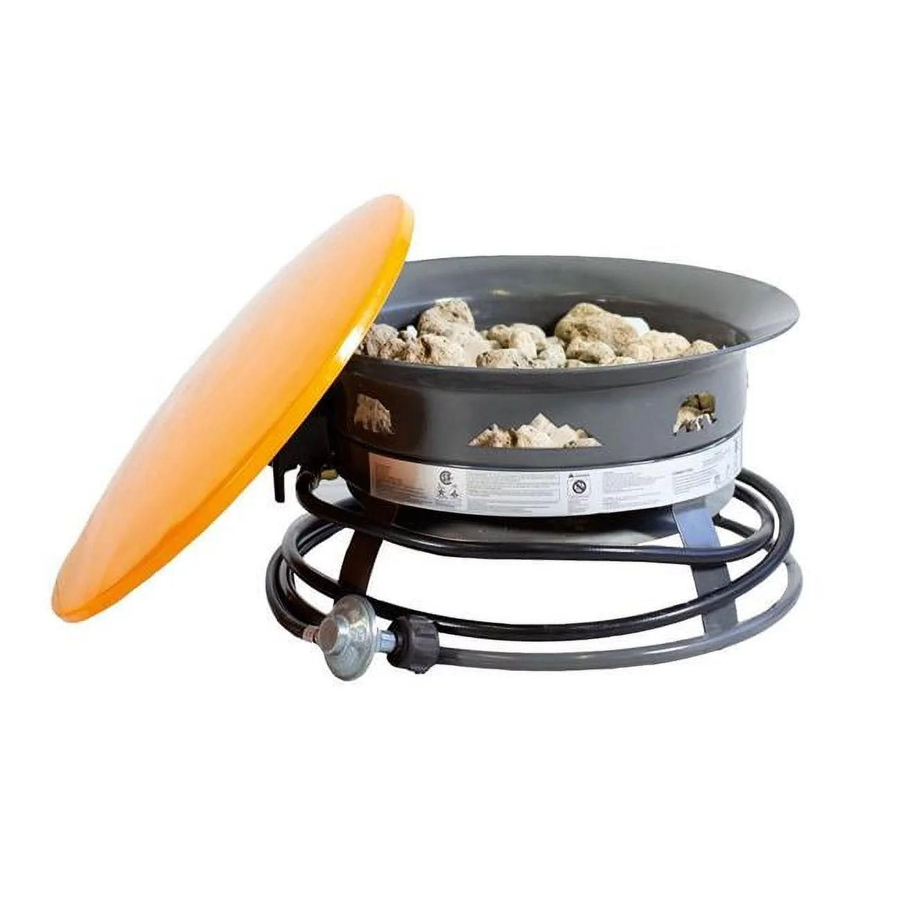 Kuma Outdoor Gear 9706.3005 19 in. Bear Blaze Fire Bowl, Orange & Graphite