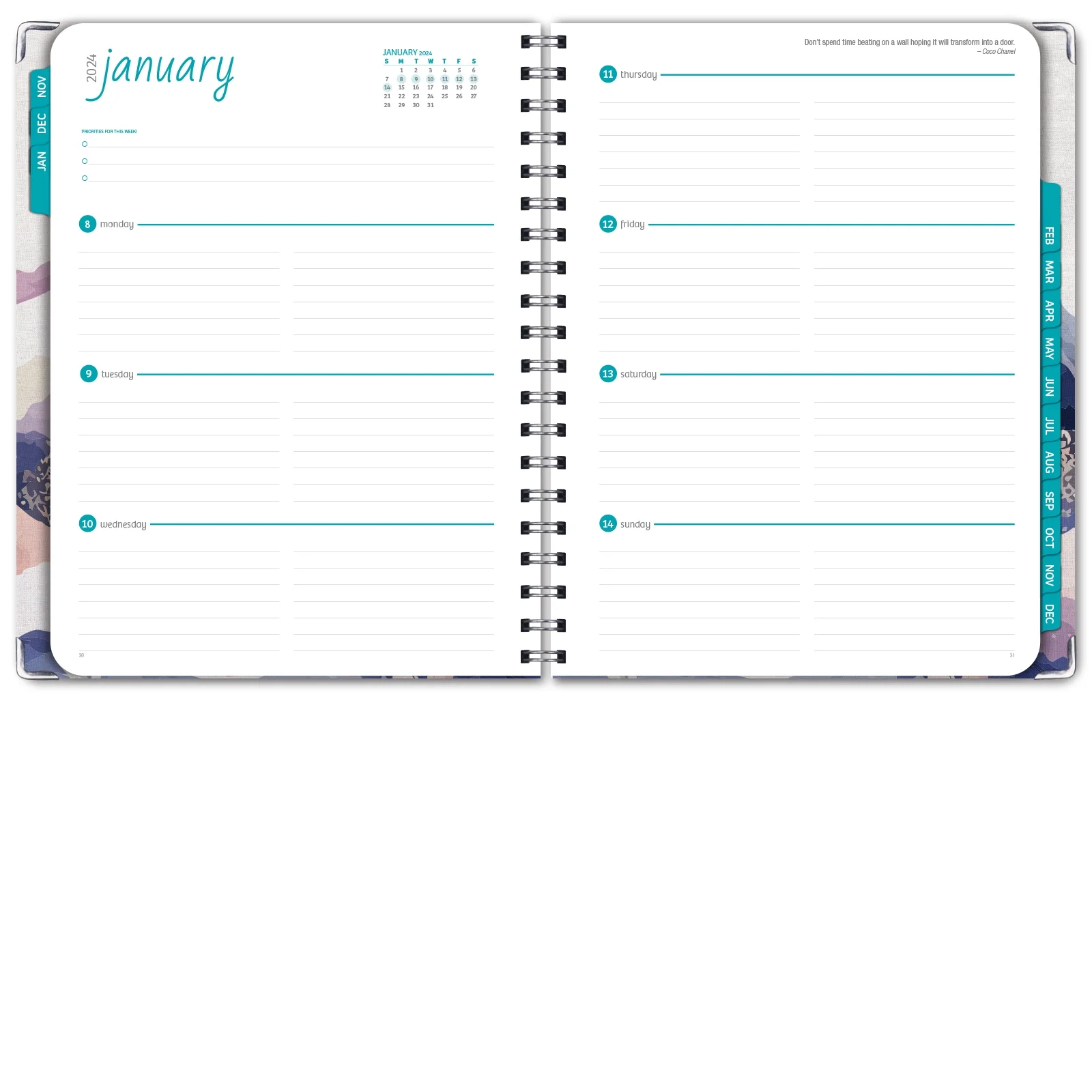Hardcover CY 2024 Fashion Planner - 8.5