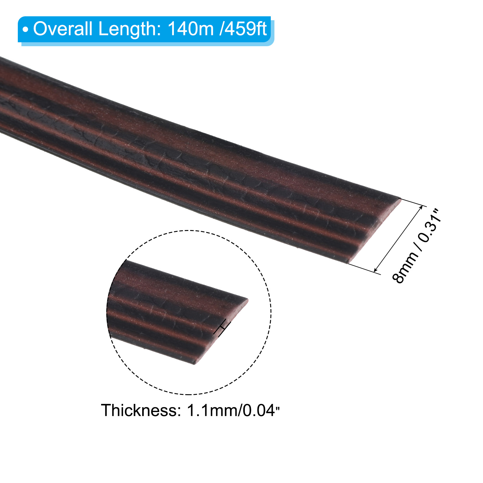 Uxcell Wicker Repair Kits, 459FT Synthetic Rattan Fix DIY Sets for Wicker Furniture 2.2LB, Black