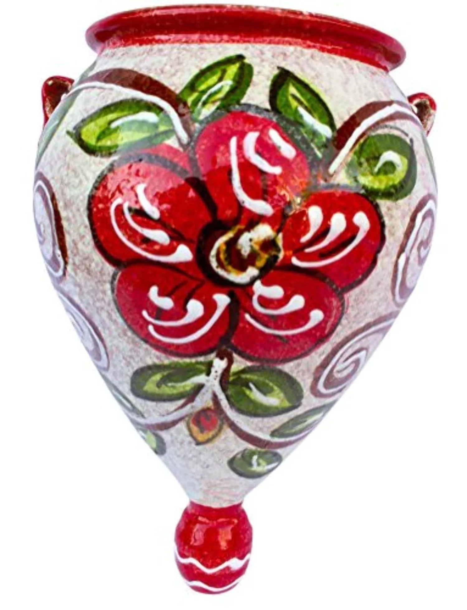 Wall Planter - Spanish Orza (Spanish Rose) - Hand Painted in Spain
