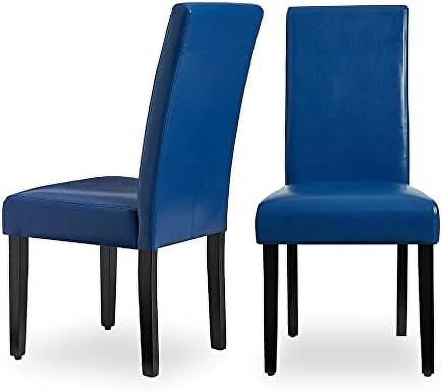 ZWNLKQG Villa Faux Leather Dining Chairs  Boysenberry