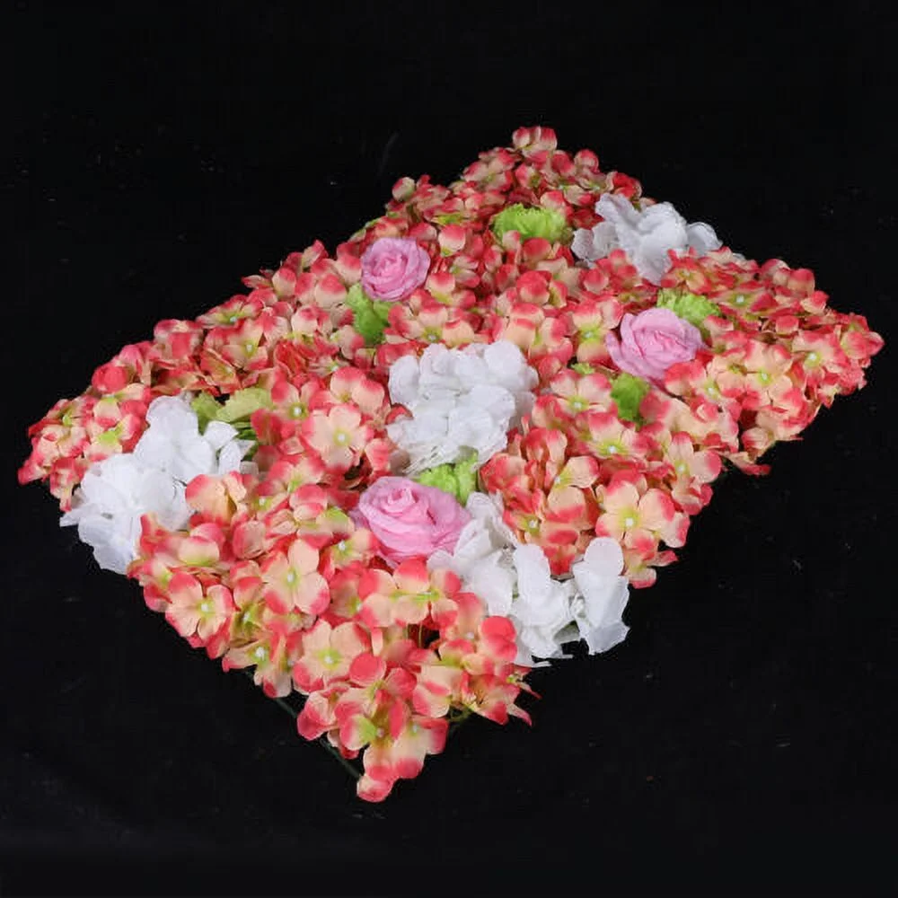 6 Pack Artificial Fake Flower Hydrangea Wall Panel Banquet Wedding Backdrop Wall