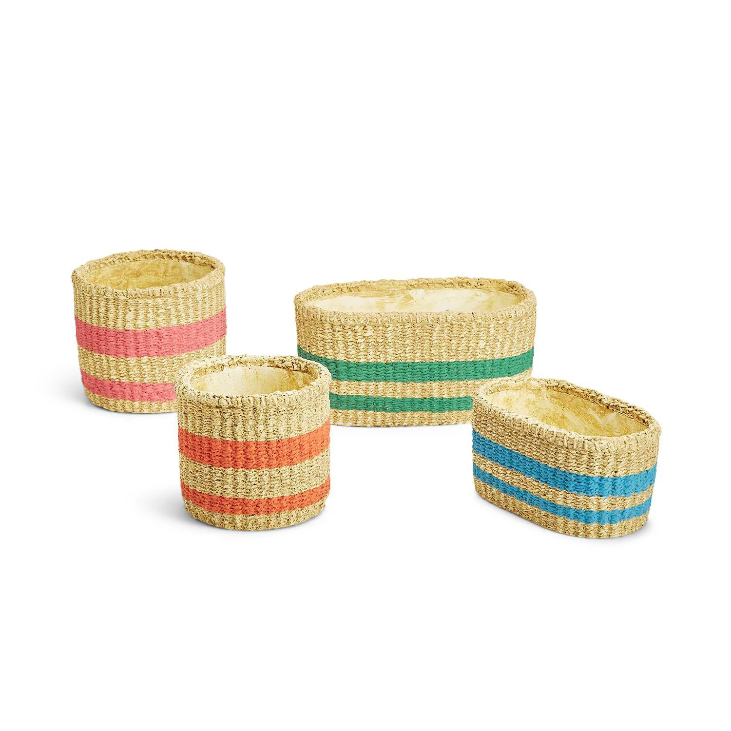 Two's Company Garden Set of 4 Basket Planters