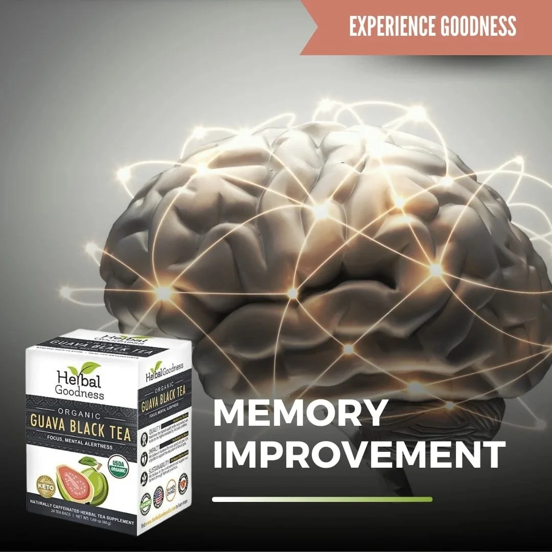 Guava Tea - Guava Juice, Caffeine-Free Black Herbal Tea | Hojas De Guayaba | 24ct - Herbal Goodness