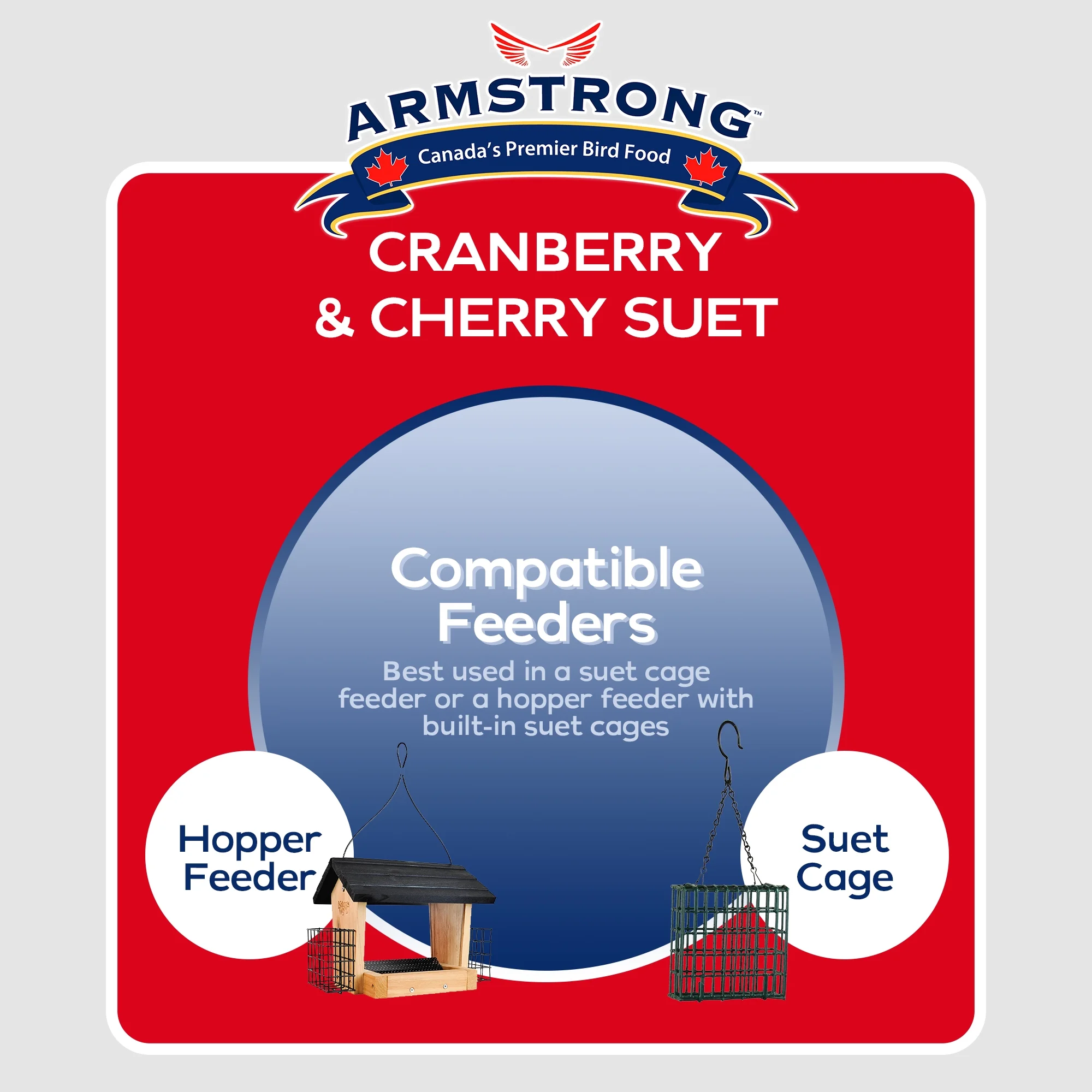 Armstrong Wild Bird Food Cranberry and Cherry Suet Blend, 11.3oz
