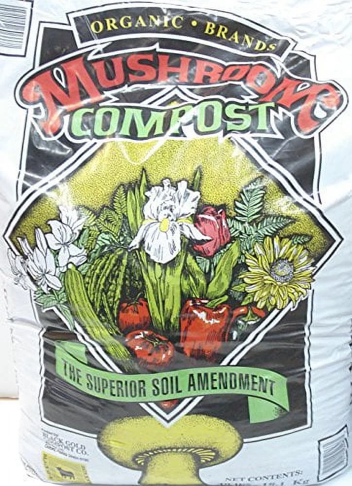 Organic Brands Mushroom Growing Mix Compost Plant Fertilizer Soil Supplements For Vegetables, Flower Garden, Shrub, And Trees, 40 Pounds