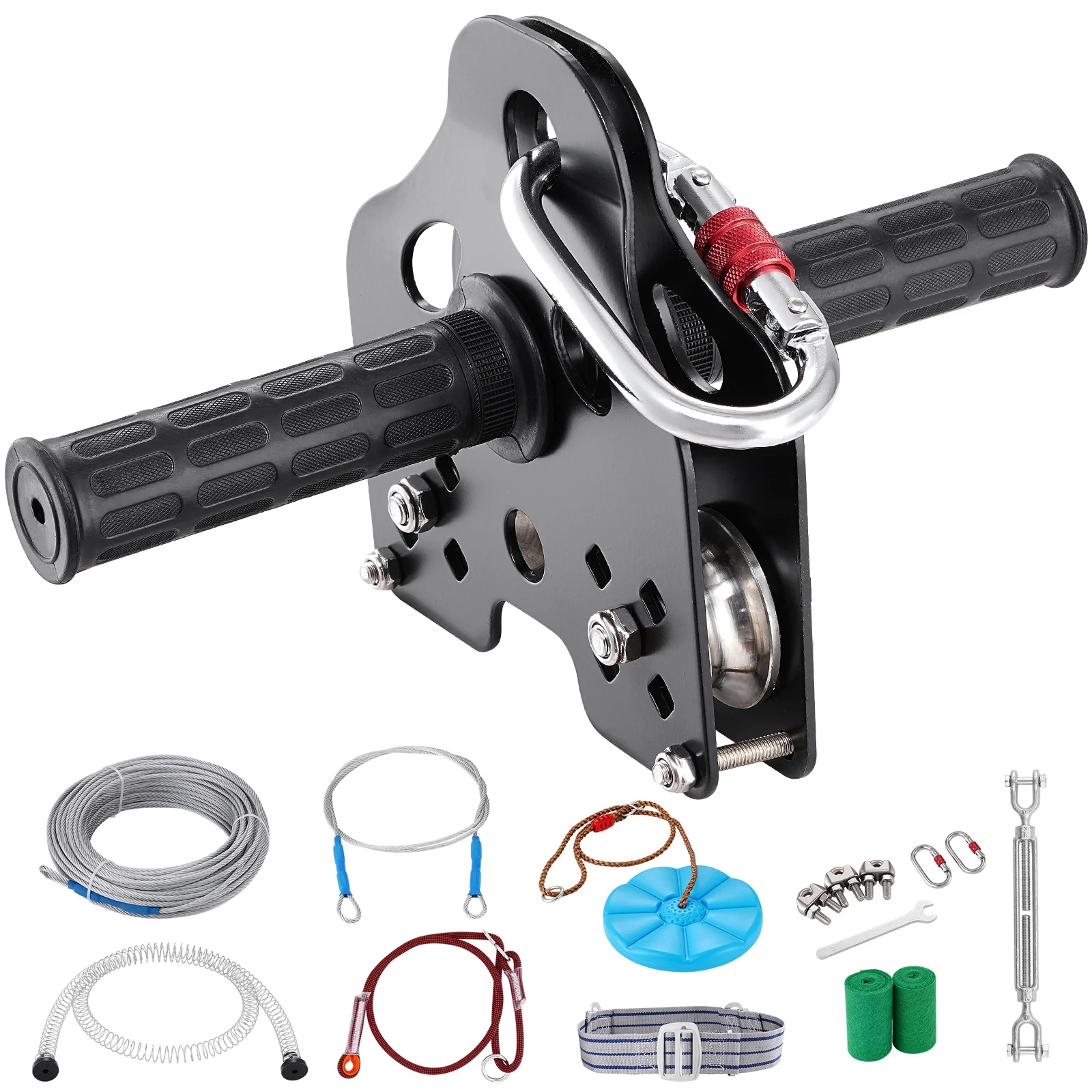 SKYSHALO 160 ft Zip Line Kit Up to 500 lb for Kids Adult Trolley Slackers Zipline