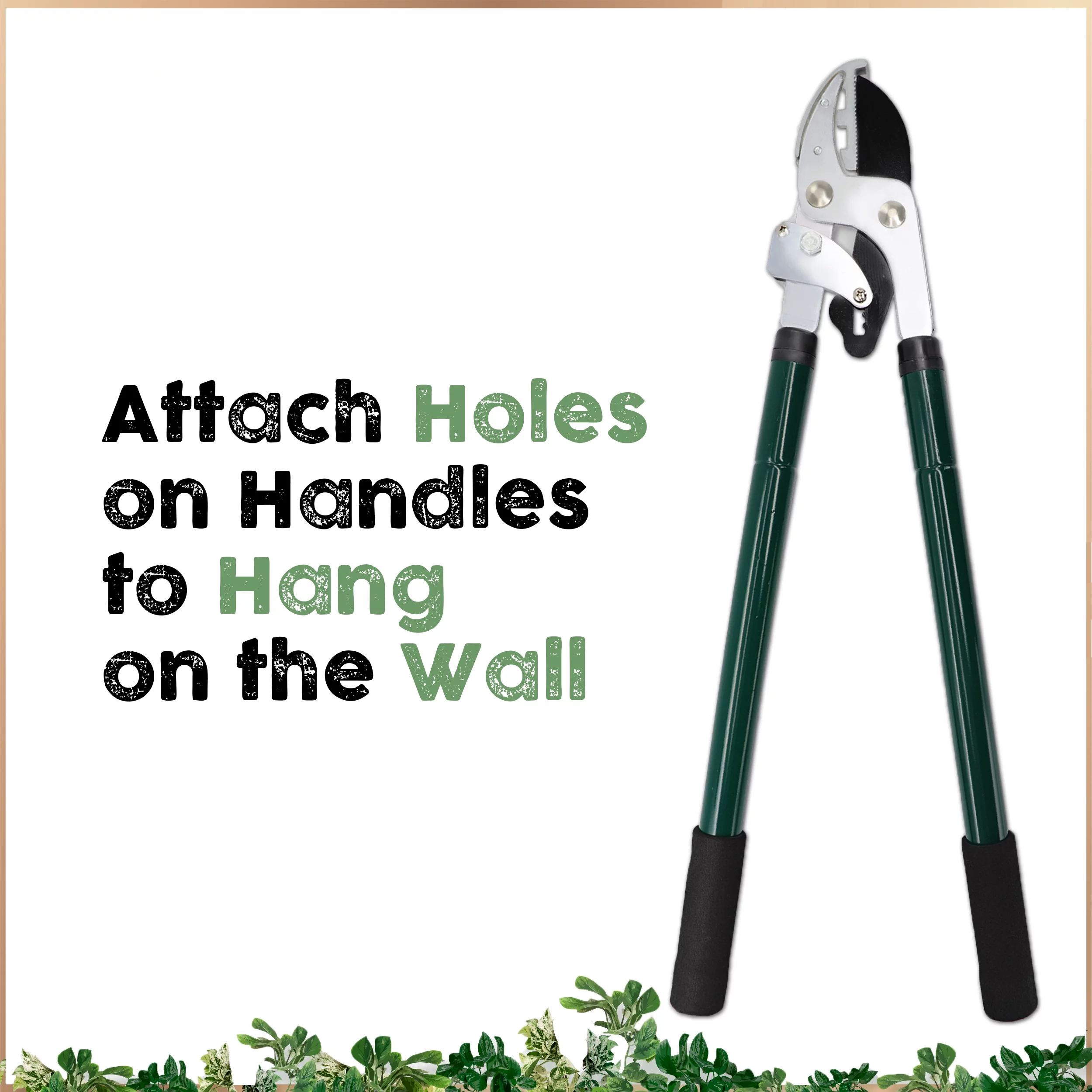 Tree Trimmer Anvil Loppers Branch Cutter, Telescopic 25” to 37.5” Tree Limb, Garden and Yard Clippers, Heavy Duty Lopping Pruning Shears, Clean Cut Chops Thick Branches- By RamPro