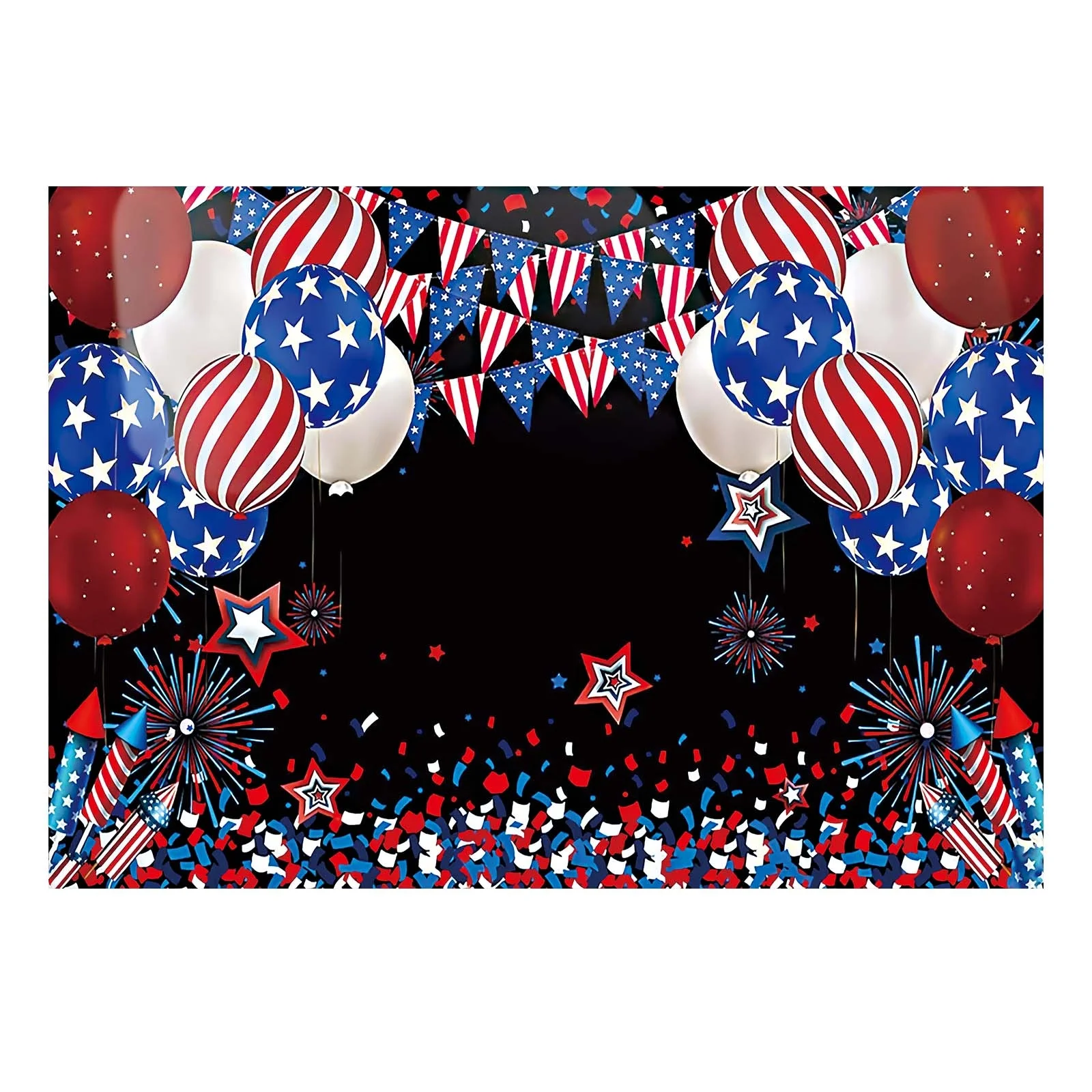 iju7gthy Folding Chairs 9 Pack Camping 4th of July Independence Day Garage Doorration Garage Door Banner Mural Cover 7 X 16 Feet Large Party B