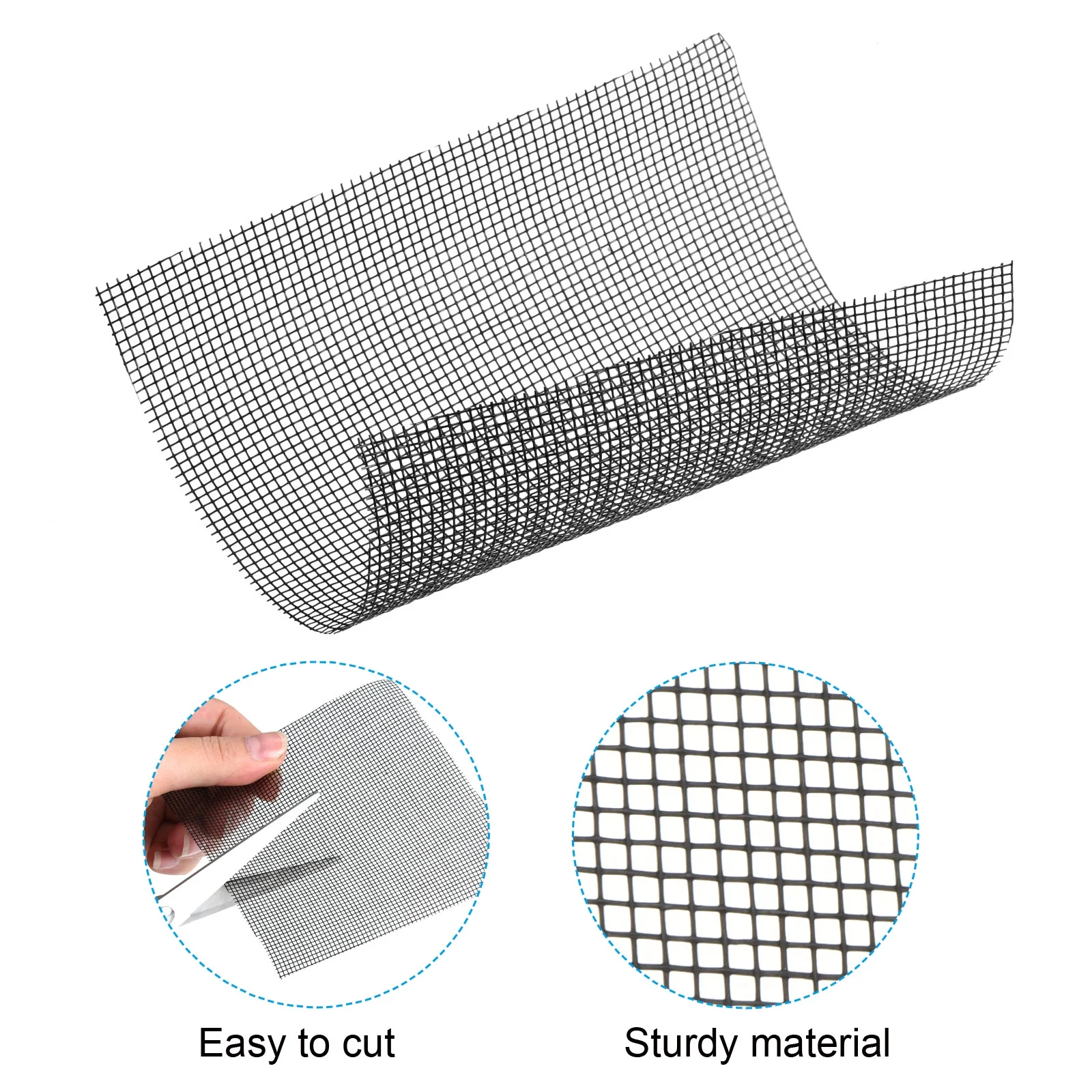 Uxcell Flower Pot Hole Mesh Pad, 4 x 4 Inch Square Drainage Hole Screen Bottom Grid Mat, Black 100 Pack