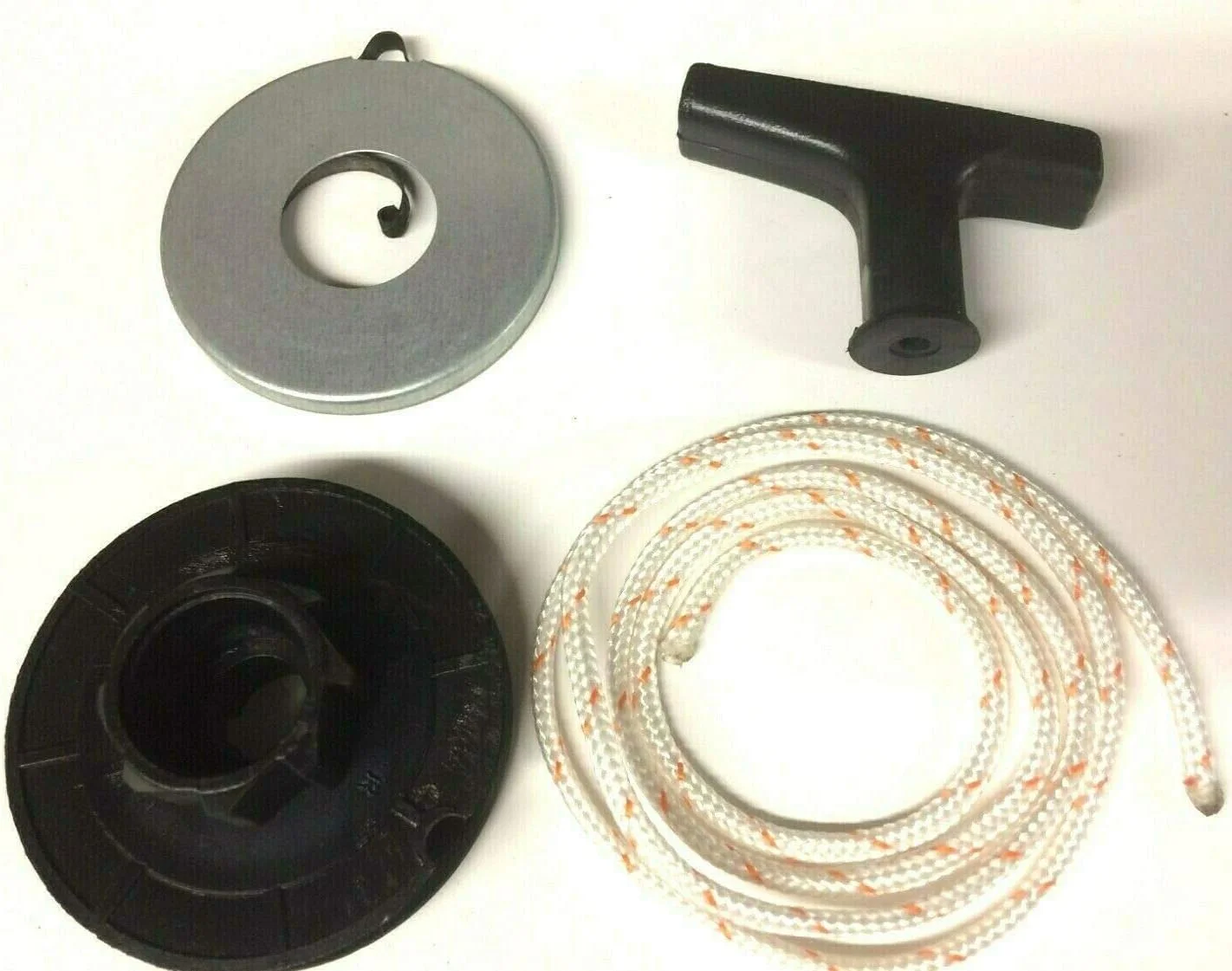 Starter Pulley, Spring, Rope & Handle Fits Homelite Super 2, XL, XL-2, 240, 245 Replaces Part Numbers 97768A And UP04091. A-97908, 97899