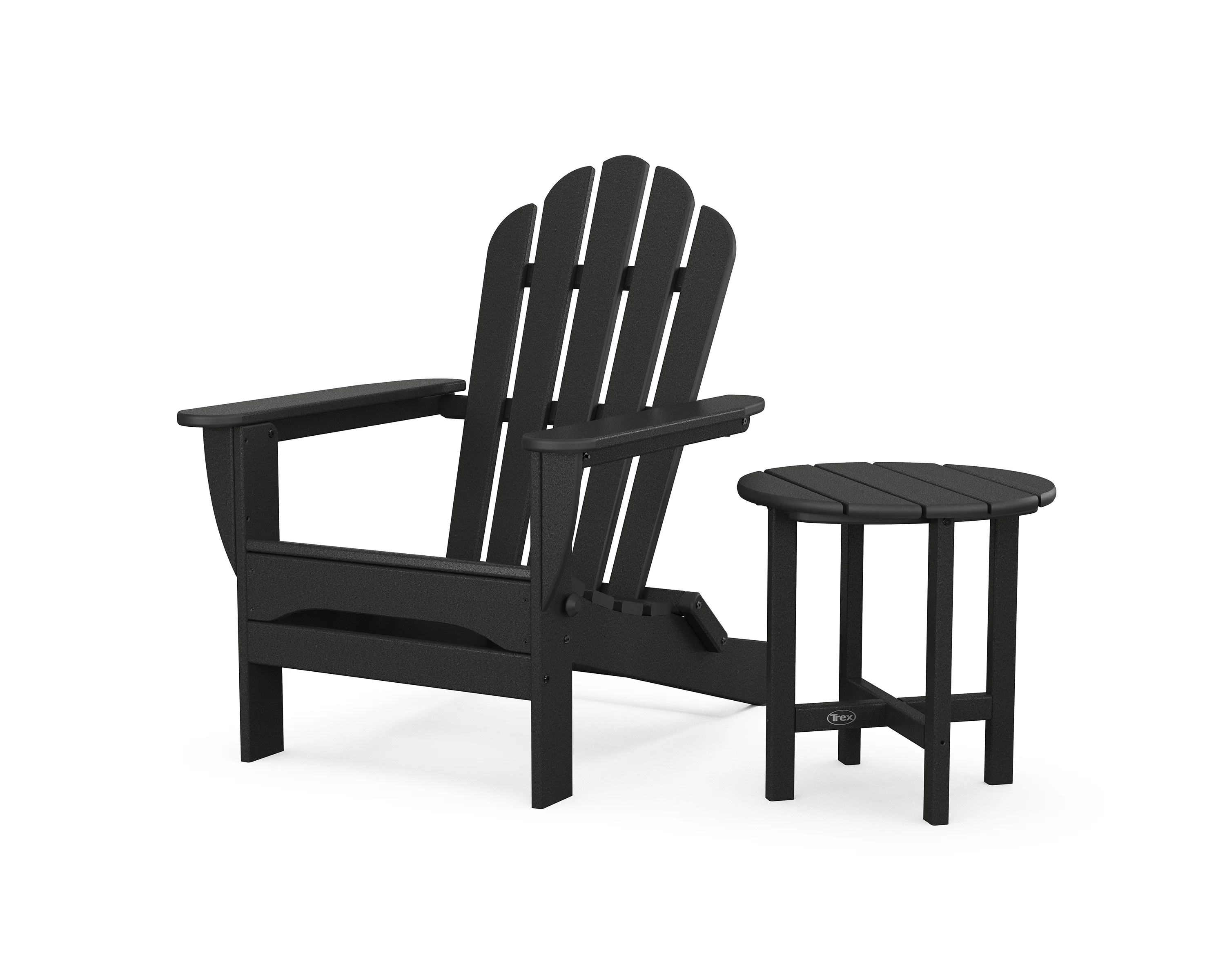 Trex® Outdoor Furniture™ Monterey Bay Folding Adirondack Chair with Side Table in Charcoal Black